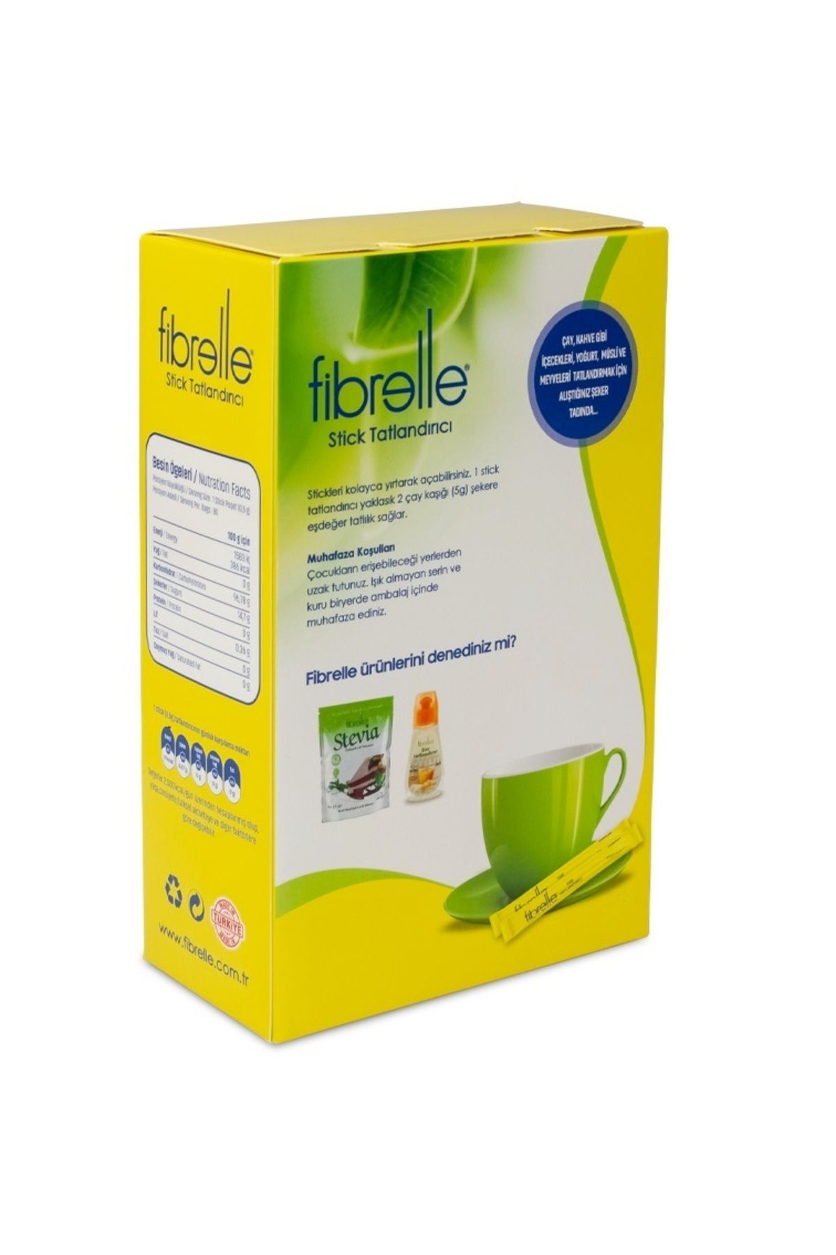 Fibrelle-Ultra Plus Sucralose Based Stick Sweetener 0.5 Gr 80 Pieces 2
