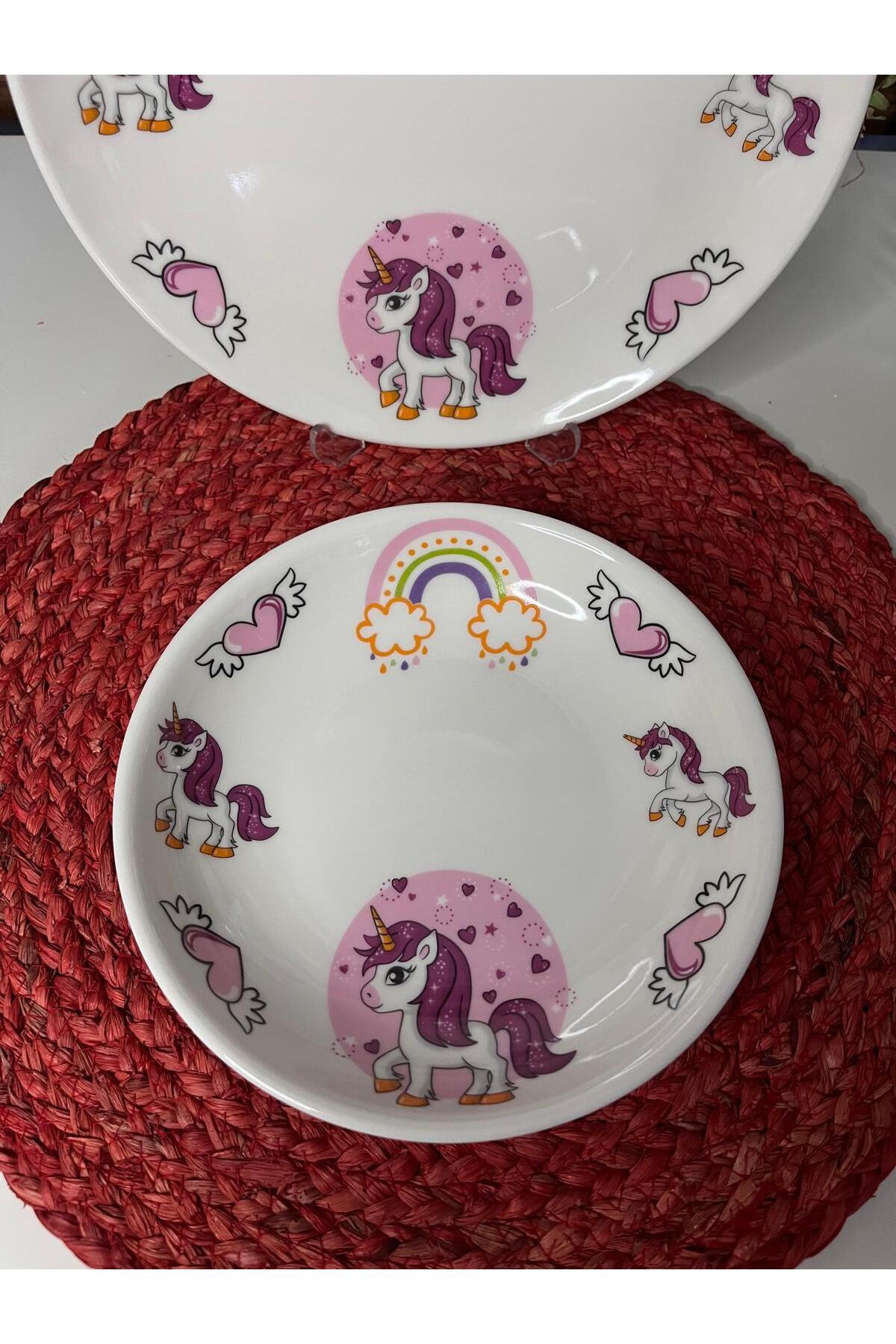 TEBAK COLLECTION TEBAK YENİ UNİCORN MODEL 6 PARÇA ÇOCUK YEMEK TAKIMI fotoğrafı 3 (önizleme)