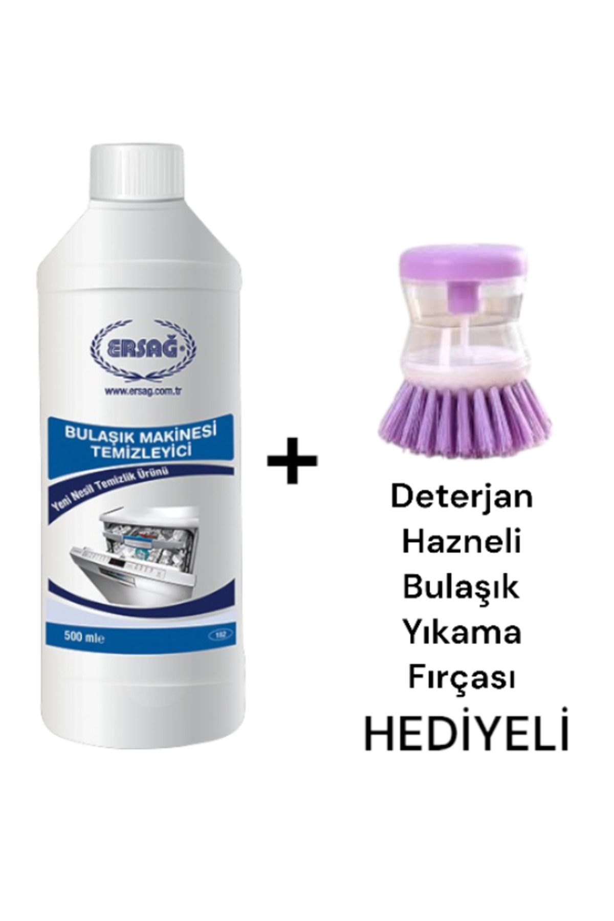 Ersağ BULAŞIK MAKİNESİ TEMİZLEYİCİSİ 500 ML + Hediyeli