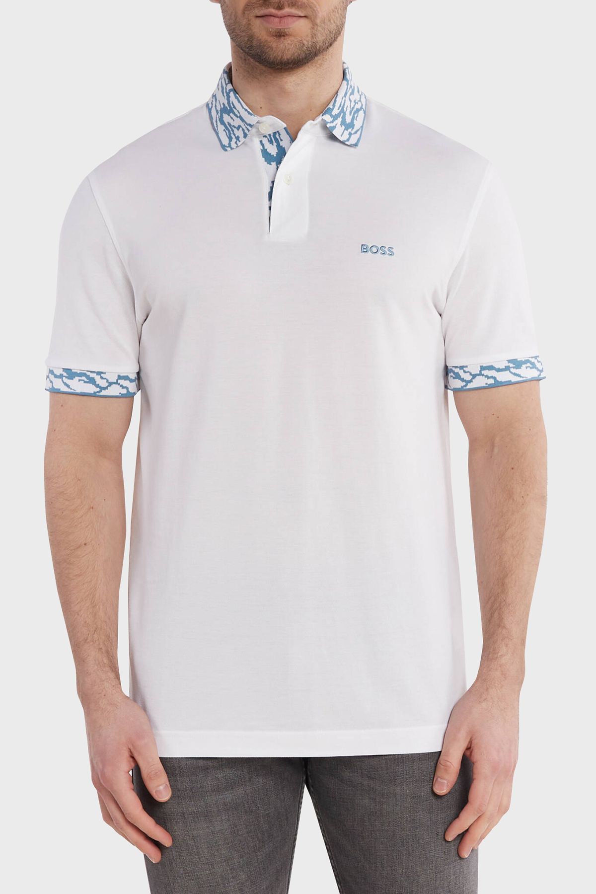 BOSS % 100 Pamuk Regular Fit Düğmeli Polo Yaka T Shirt Erkek POLO YAKA T SHİRT 50515903 101