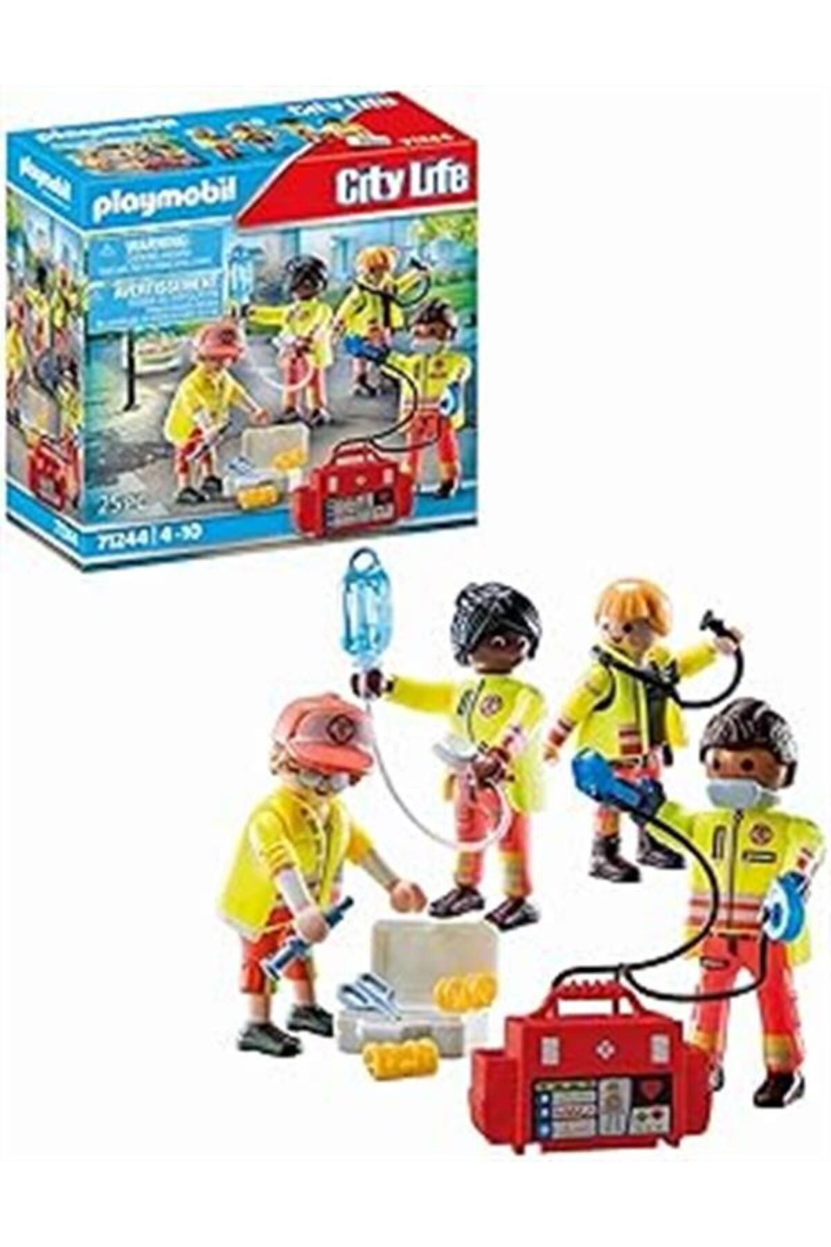 Playmobil 71244 Echipa Medicală City Life, Jucărie Medicală, Set De Jucării Pentru Serviciul De Urgență, Vot Pentru Medic - One Size
