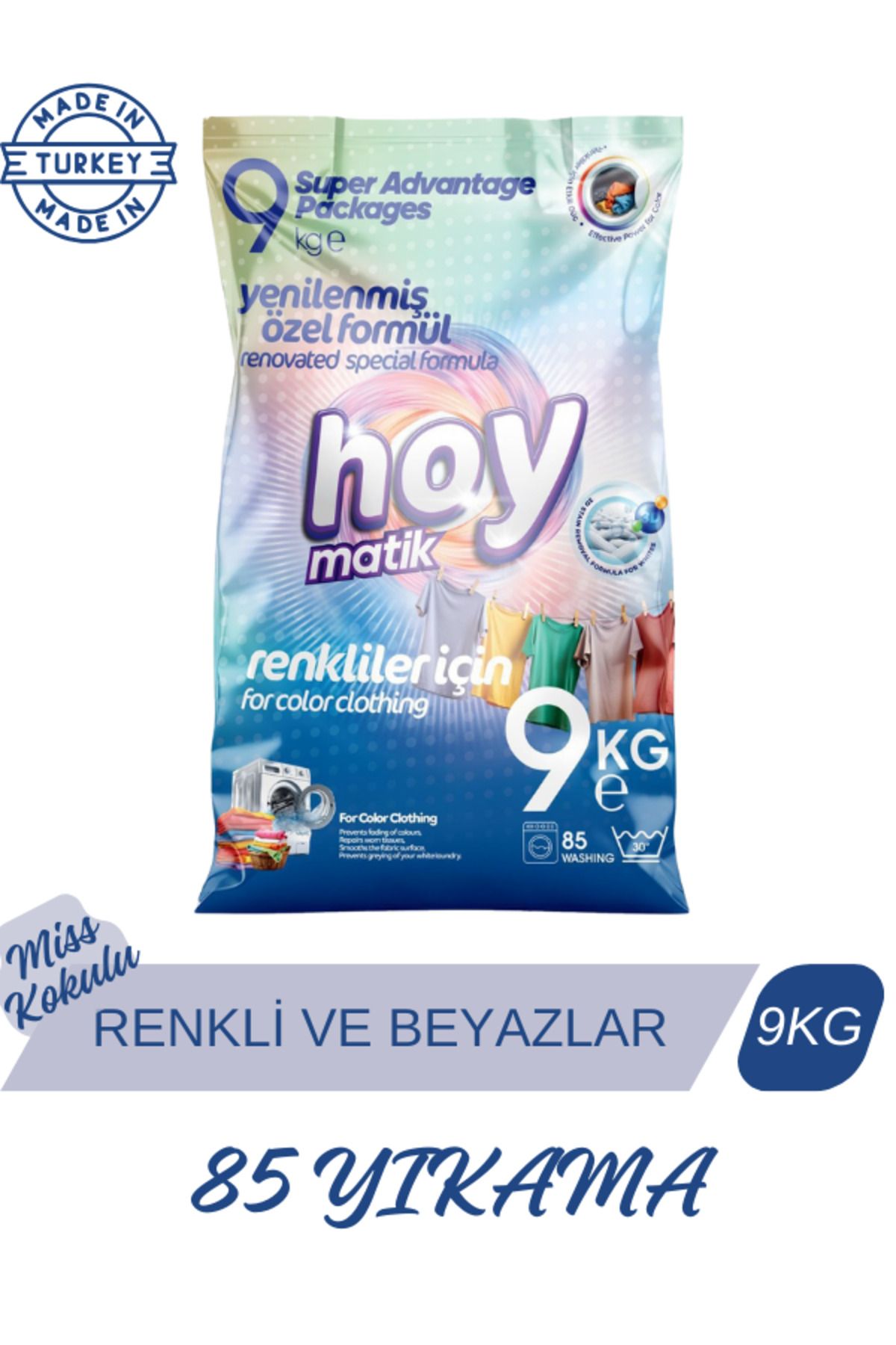 Store Matik 9 Kg Renkliler İçin Kokulu Toz Çamaşır Deterjanı