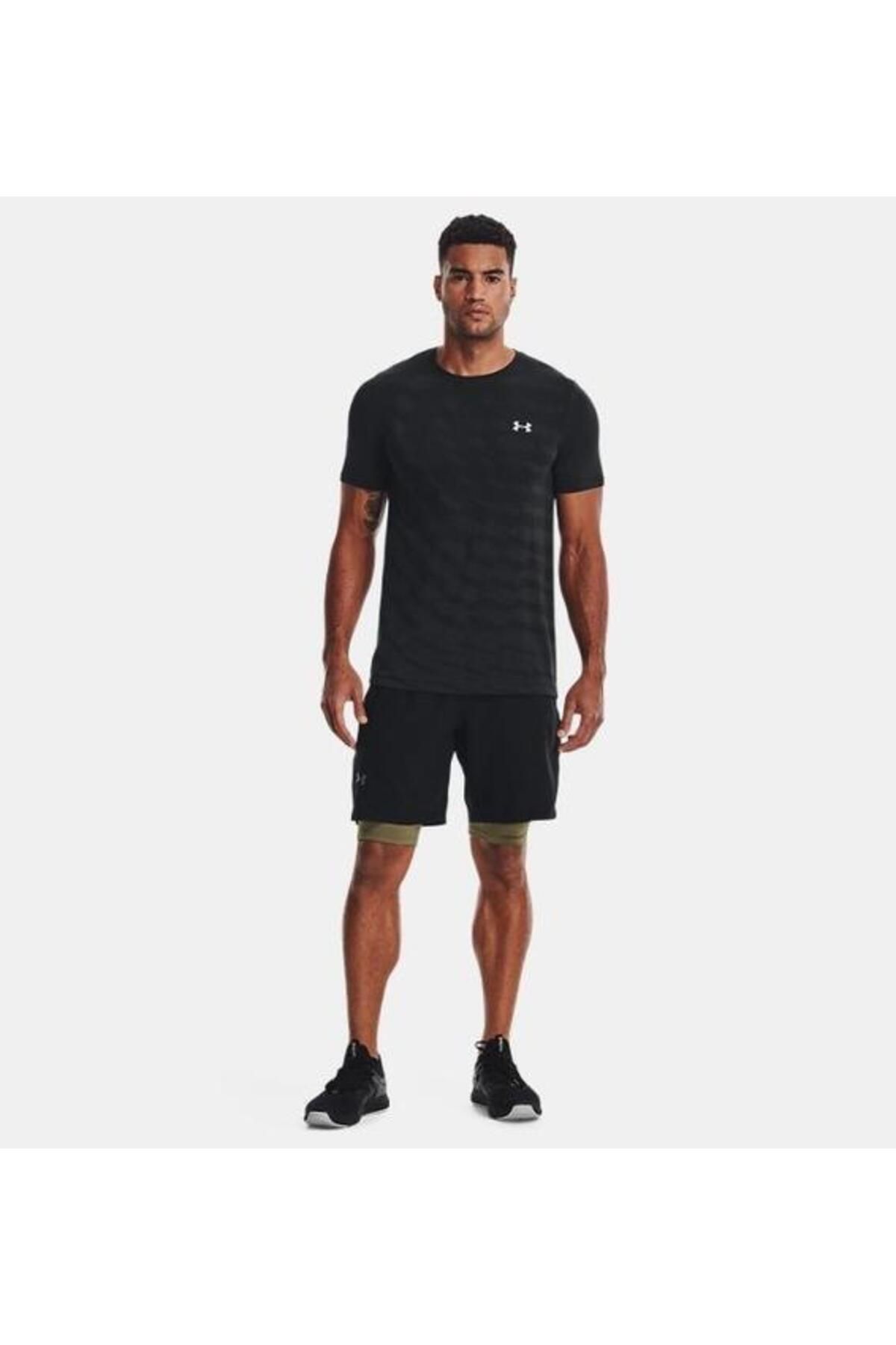 شورت ورزشی مشکی مردانه های بافندگی و ناپدید شدن نر 1370382 001 Under Armour