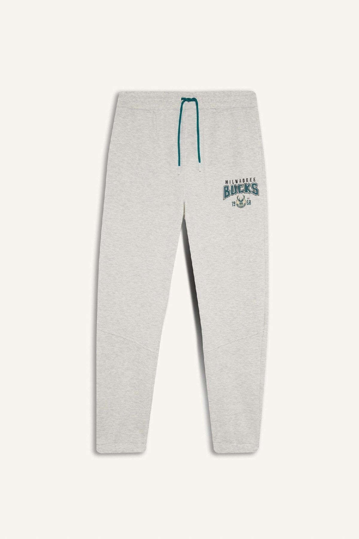 DeFacto-Defactofit - Nba Milwaukee Bucks Sportswear Hrubé tepláky Jogger s vreckami a čipkou v páse D6 7