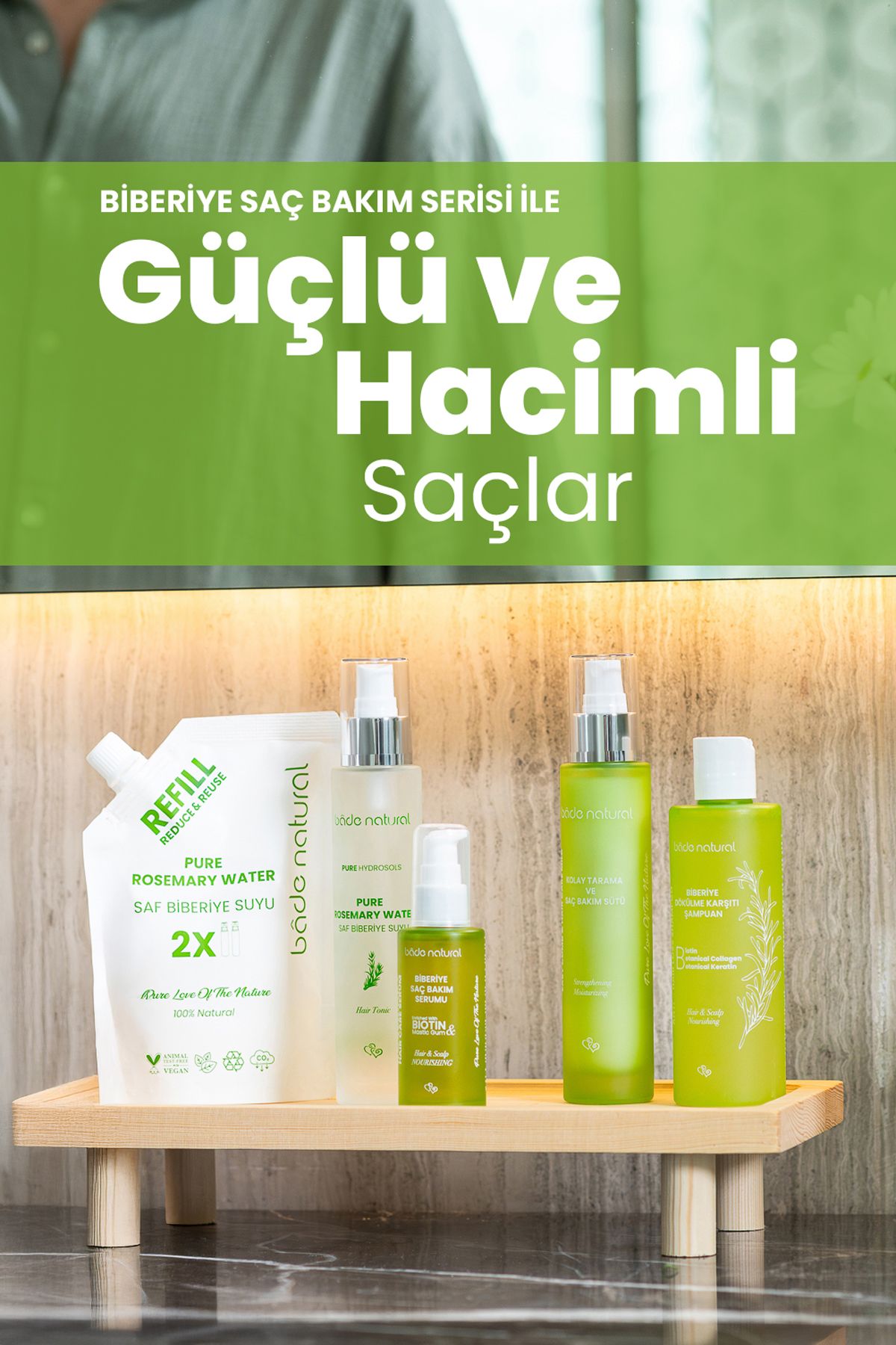سرم و روغن مو مردانه زنانه رزماری بیوتین پیچیده مراقبت از برای موهای جادوگر 50 میل Bade Natural