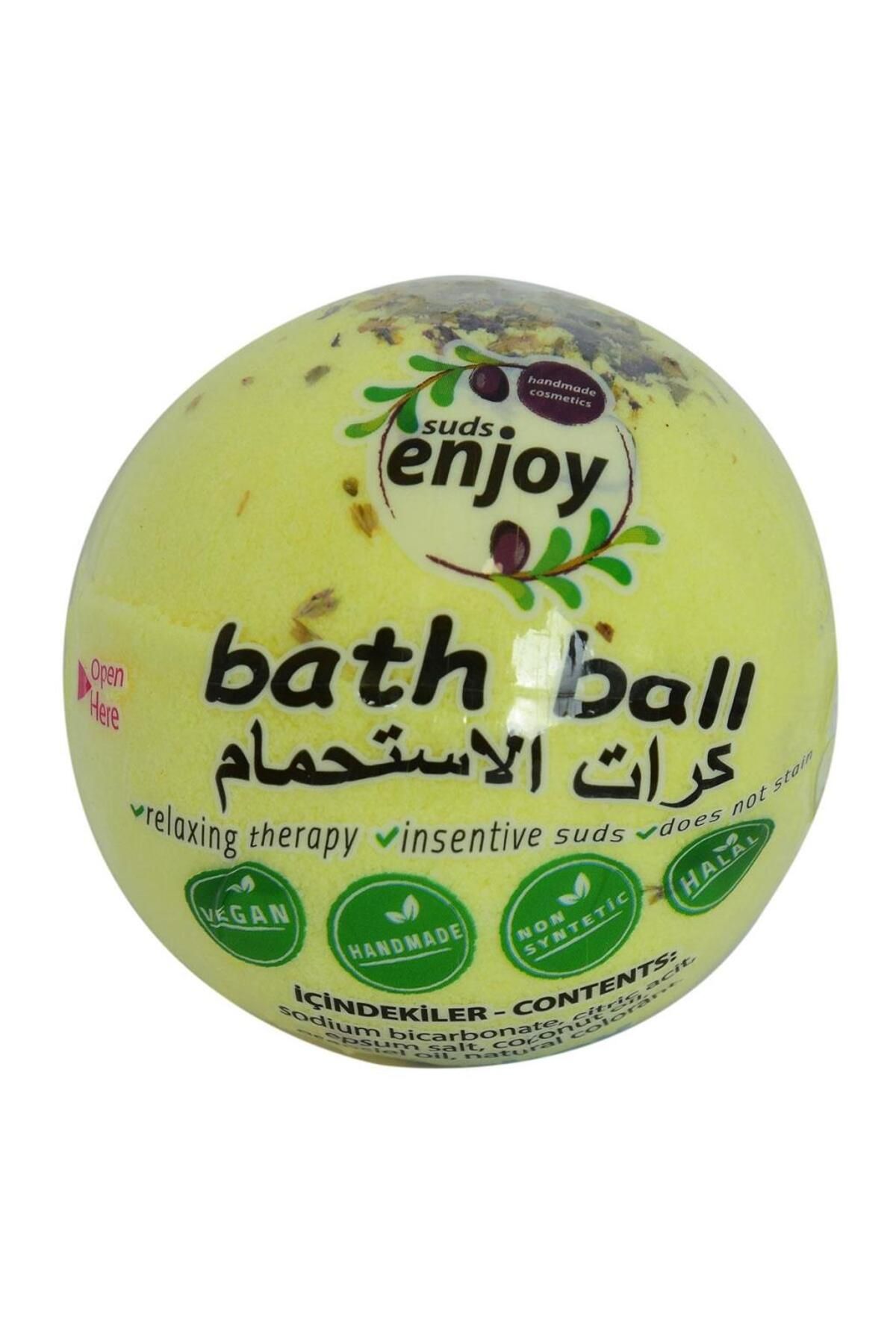 Enjoy-Suds Enjoy Daisy Handmade Bath Bomb Bath Ball Yellow 100gr 5