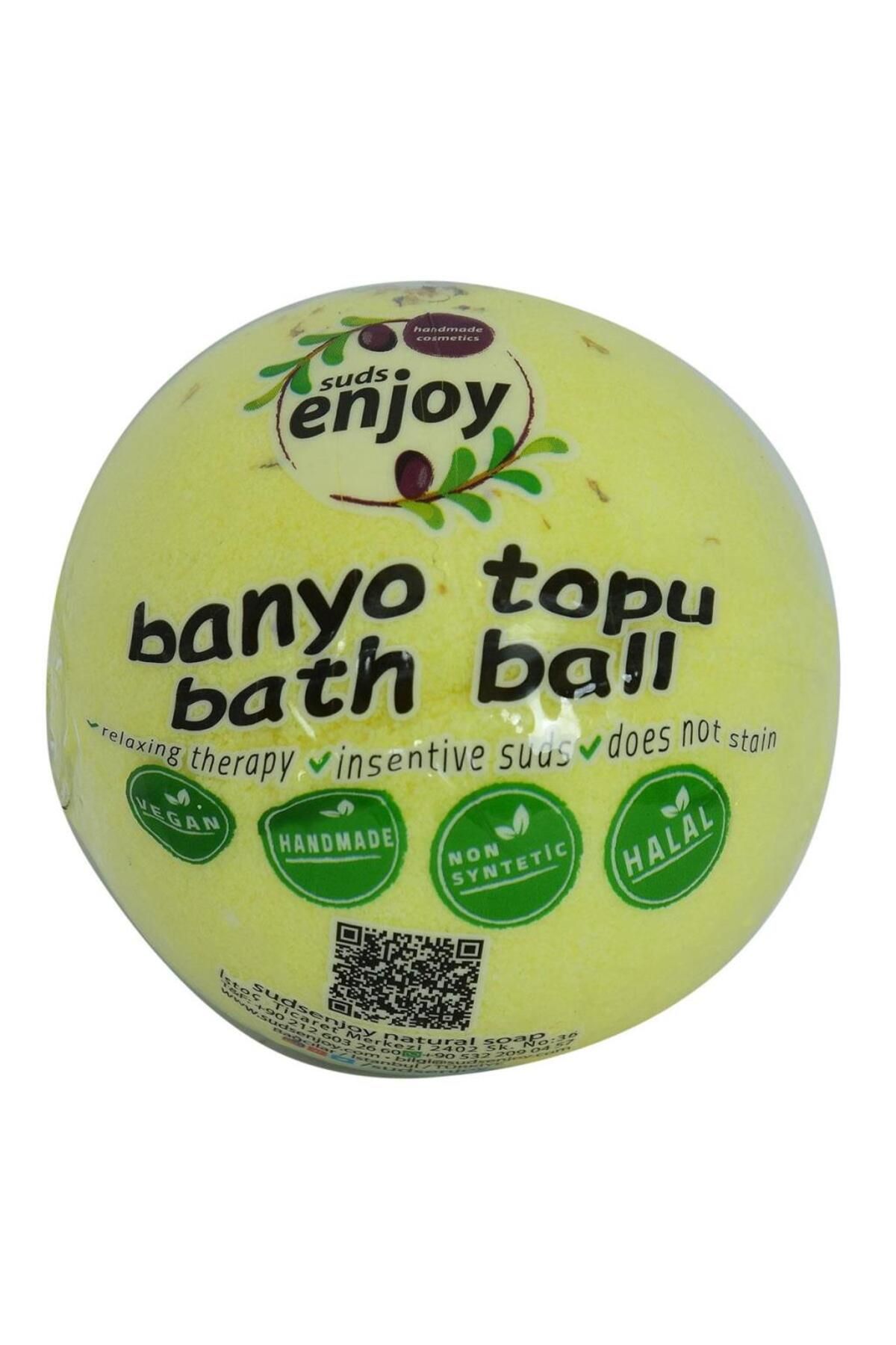 Enjoy-Suds Enjoy Daisy Handmade Bath Bomb Bath Ball Yellow 100gr 4