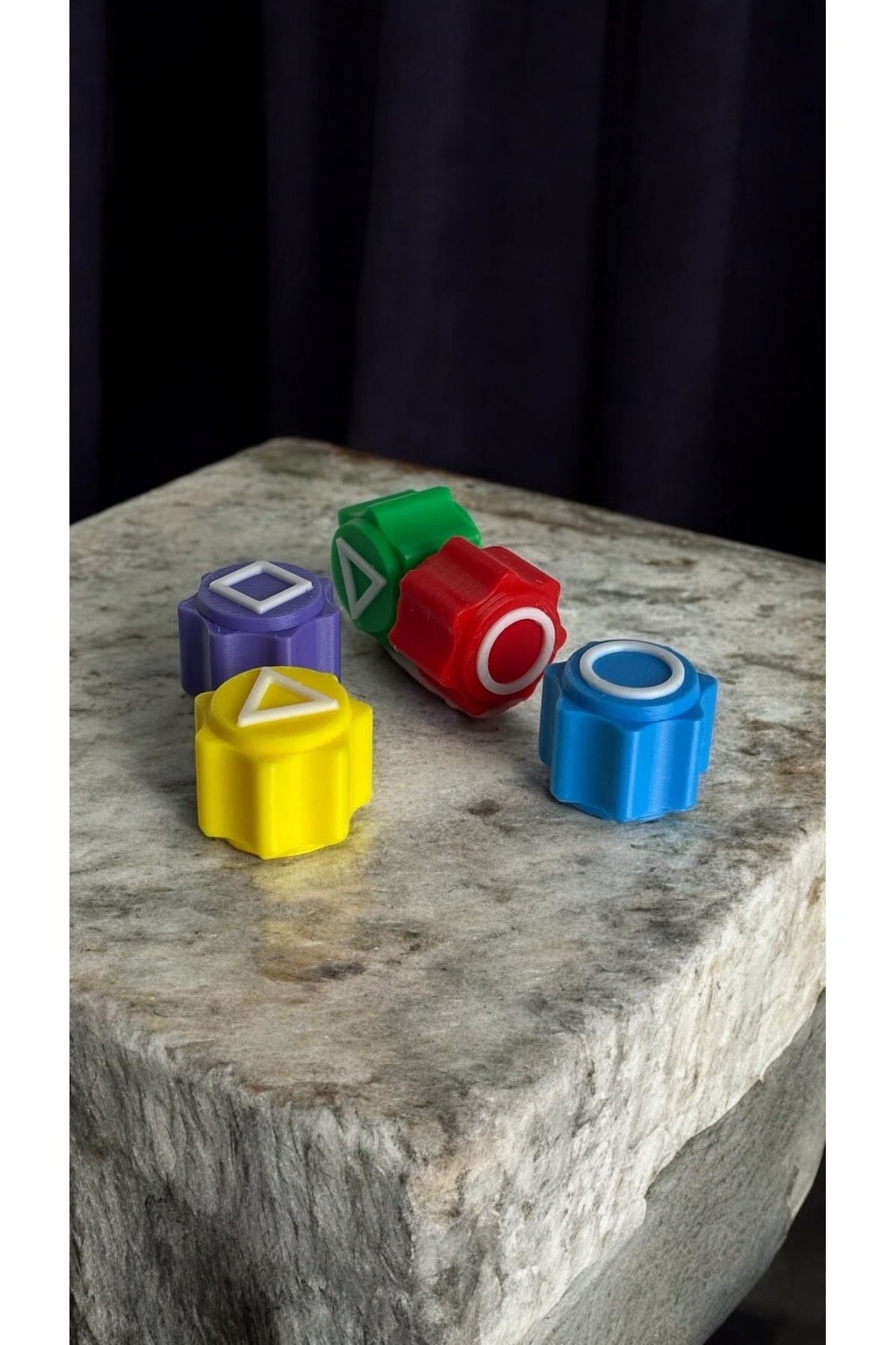 SM KIR TASARIM-Squid Game Game 5 Stone Set Squid Game Five Stone Toy Colorful Stone 5