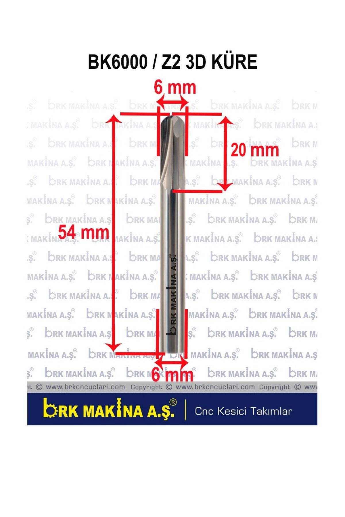 BRK 6 MM KÜRE KARBÜR FREZE