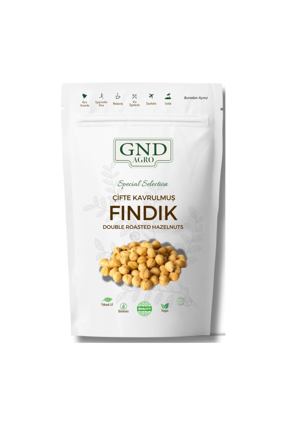 taze GND Agro - Çifte Kavrulmuş Fındık - 500 Gram