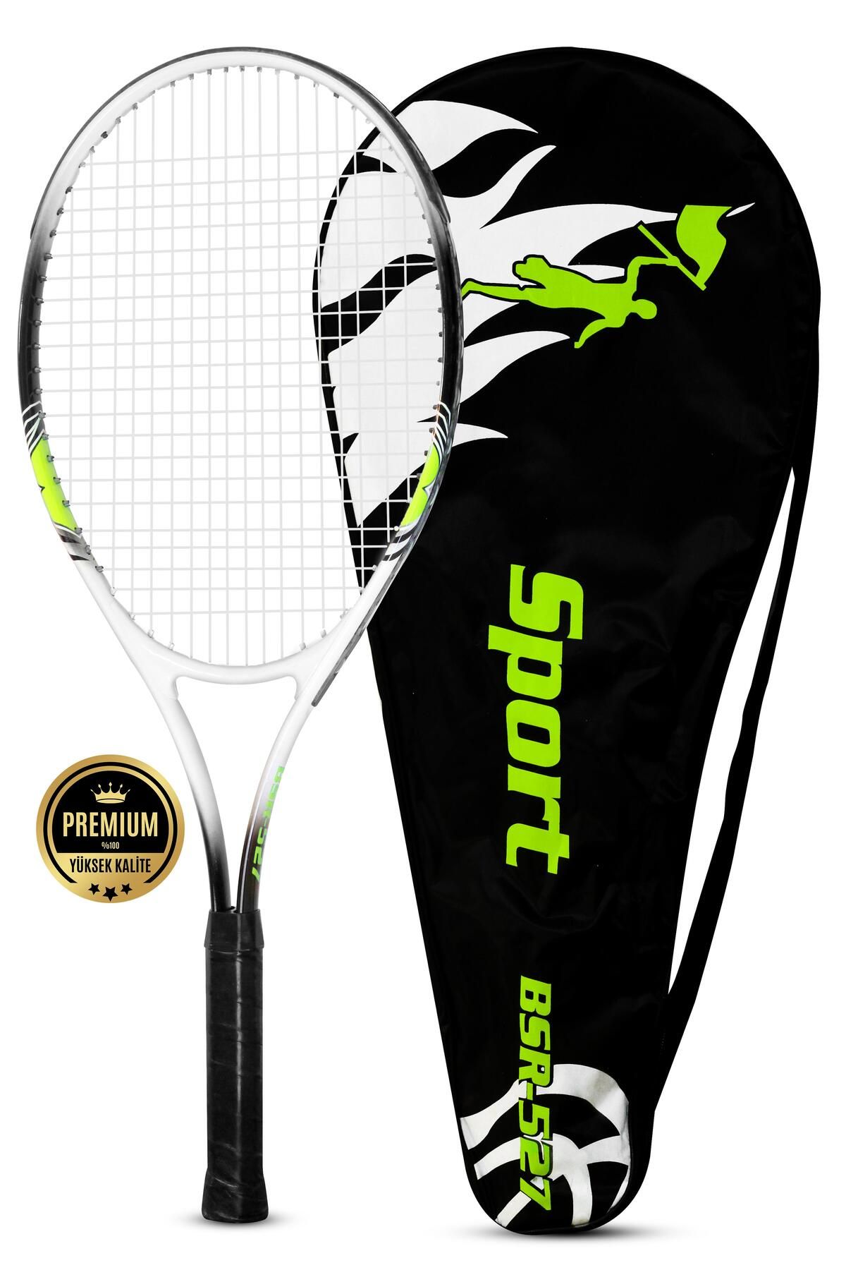 Telvesse Deluxe 27 İnç Tenis Raketi Çantalı Yetişkin Tennis Racket L2 Grip 68 cm Neon Sarı 527