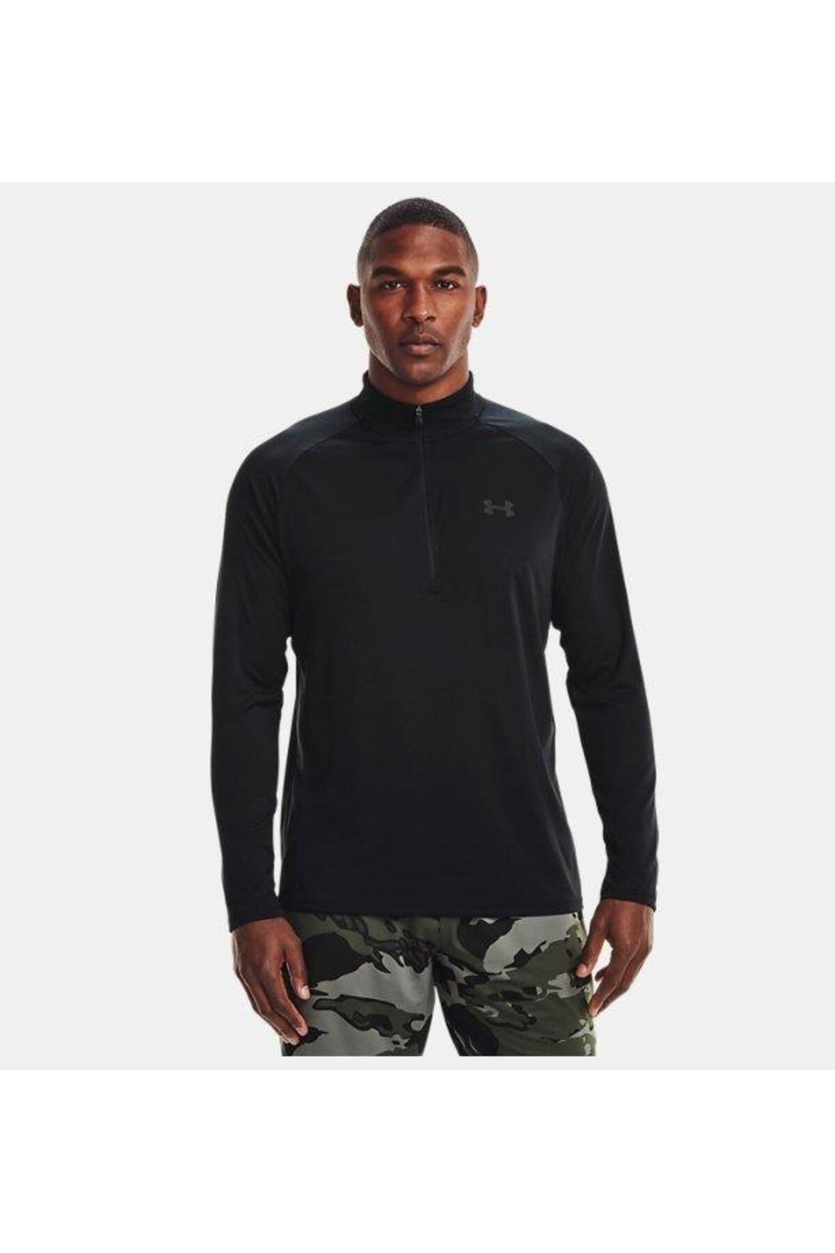 آندر آرمور تی‌شرت آستین بلند مردانه یو ای تک مدل 2.0 1/2 زیپ
