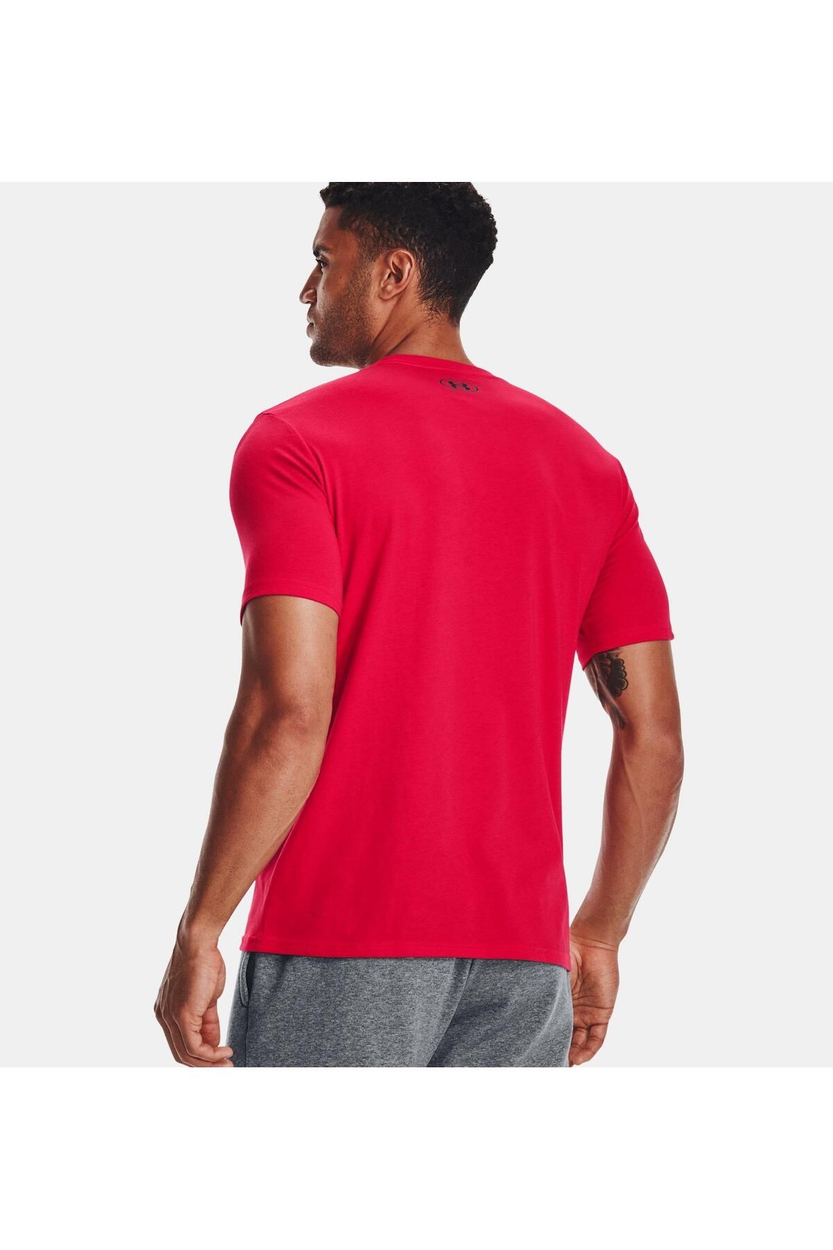 تی شرت ورزشی صورتی مردانه آستین کوتاه ورزشیTYLE BOXED 'S UA 1329581 600 Under Armour
