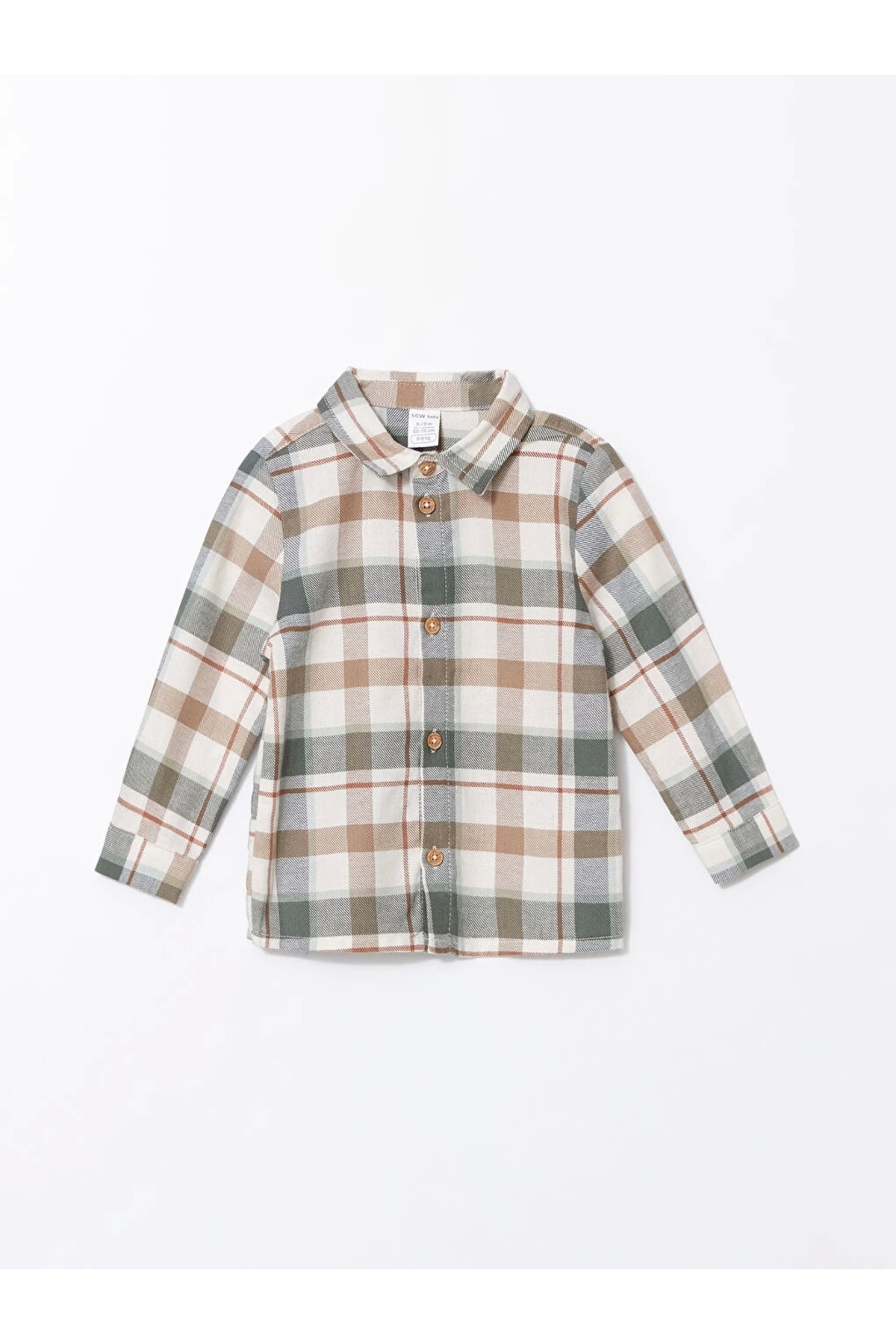 LC Waikiki Lcw Baby Ekru Uzun Kollu Erkek Bebek Ekose Gömlek Ve Pantolon 2'li Takım fotoğrafı 2 (önizleme)