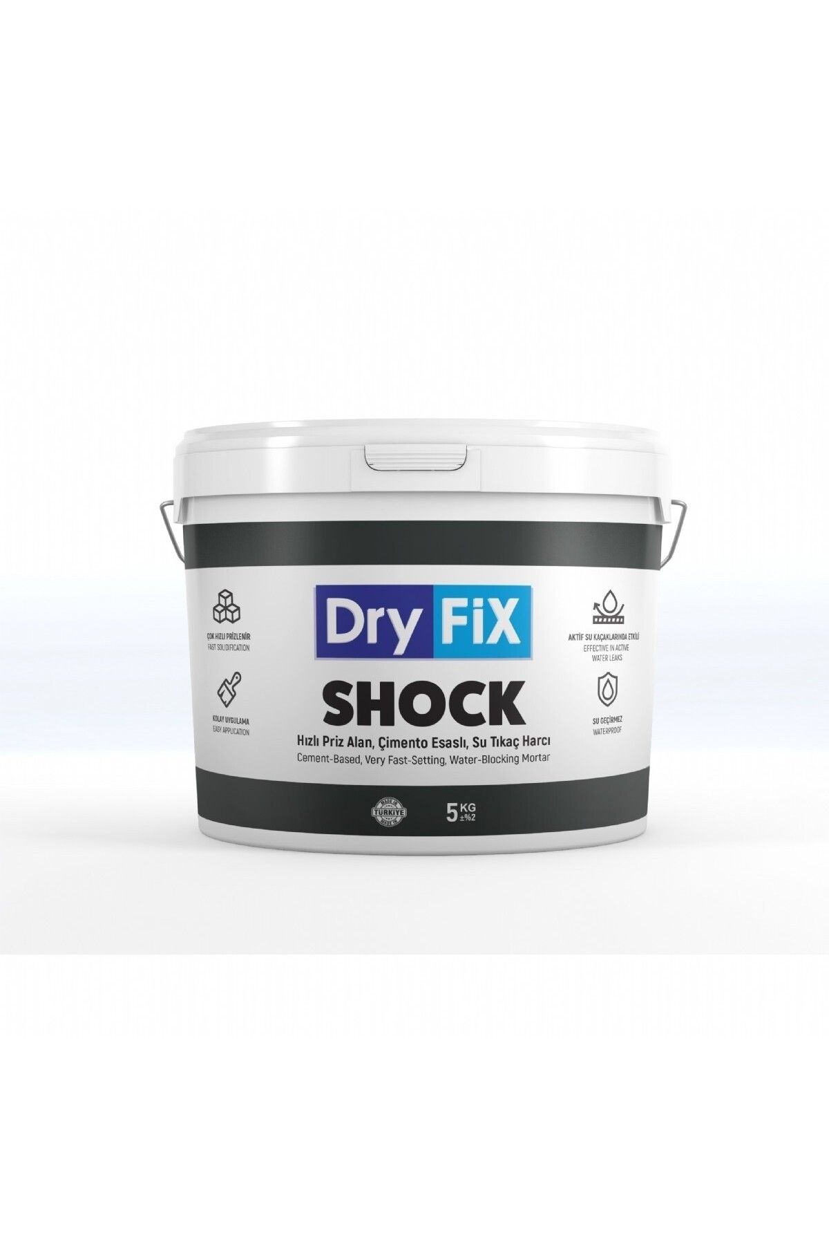 Dryfix Shock Çimento Esaslı Hızlı Priz Alan Su Tıkaç Harcı 5 Kg