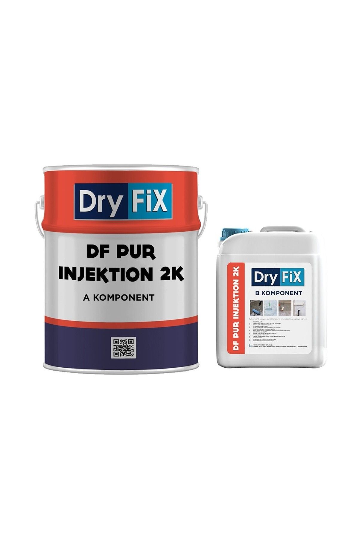 Dryfix Df Pur Injecktion 2K poliüretan Esaslı Enjeksiyon Reçinesi 22 Kg Set