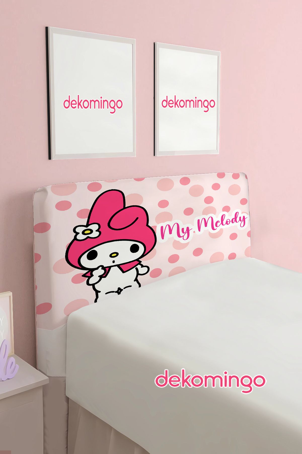 dekomingo MY MELODY DESENLİ BAZA BAŞLIK KILIFI ( TEK KİŞİLİK )