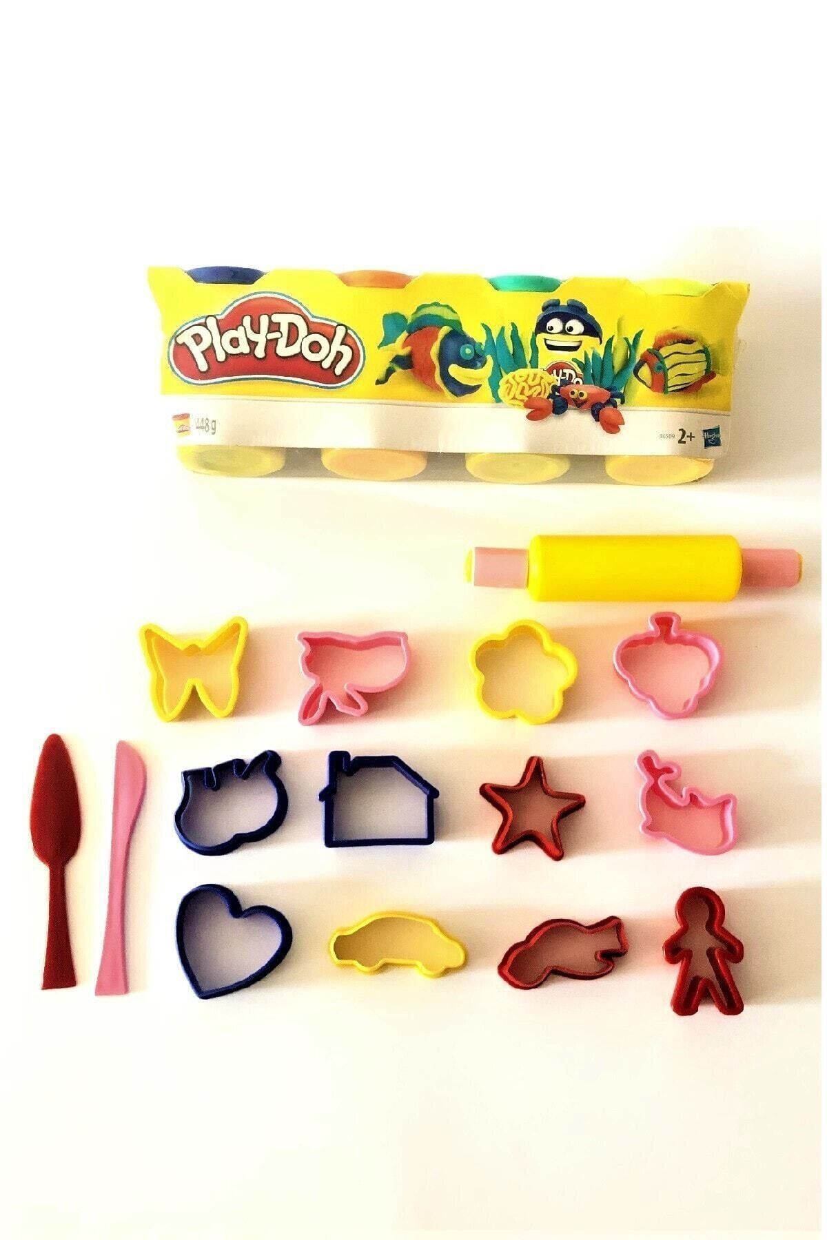 Play Doh Kar Tanesi - Oyun Hamuru 4'lü Set 15 Parça Kalıp Seti Hediyeli 450 G