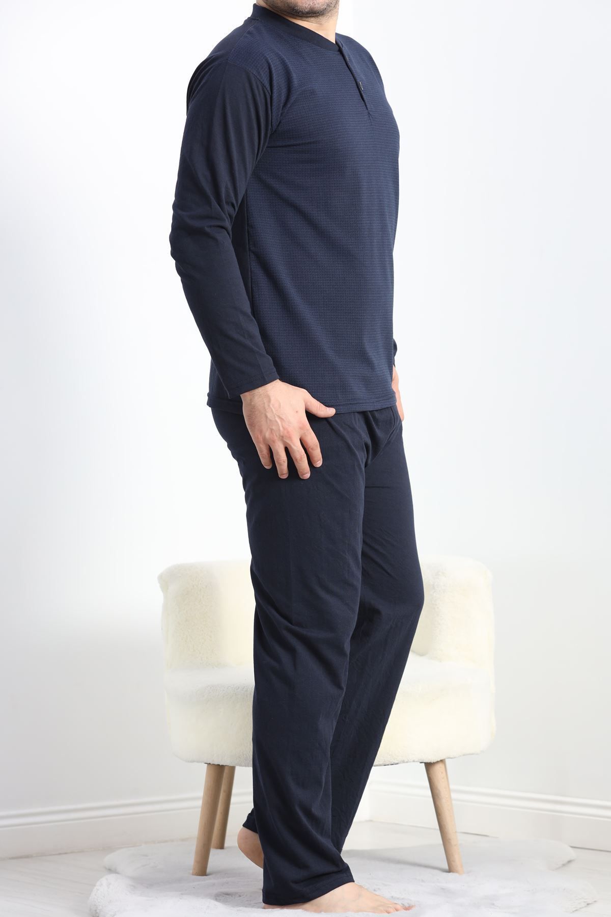 ZenWave BSMA Jakarlı Erkek Pijama Takımı Laci - 40063.1838.