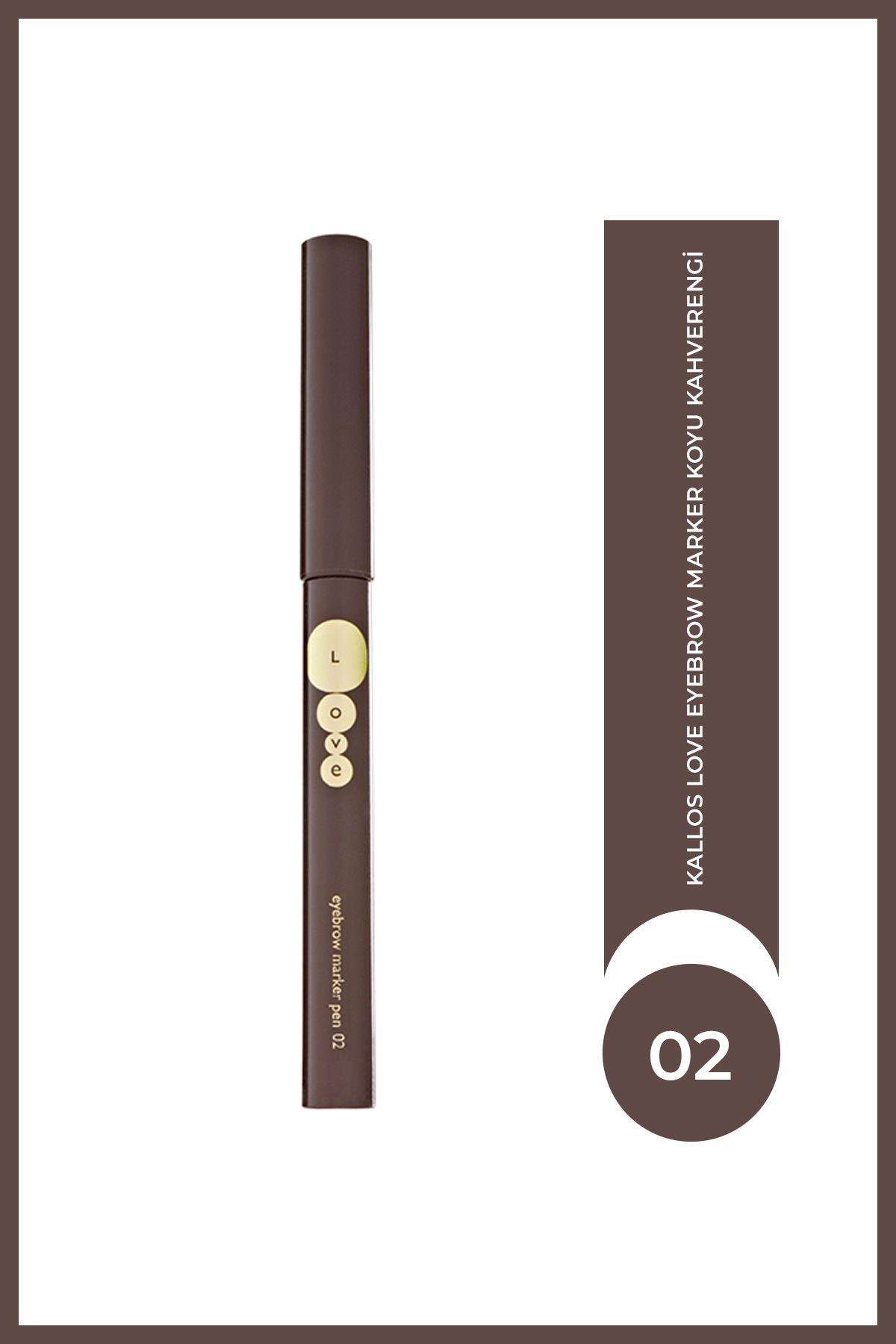 Kallos Cosmetics Kallos Love Eyebrow Marker - Koyu Kahverengi Kaş Kalemi