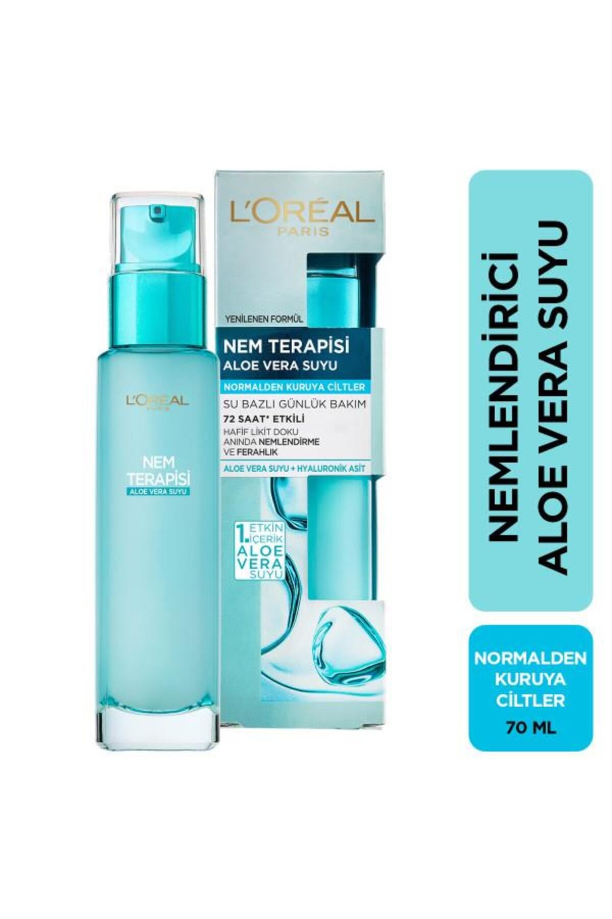 L'Oreal Paris Nem Terapisi Aloe Vera Suyu Normalden Karmaya Ciltler Krem 70 Ml