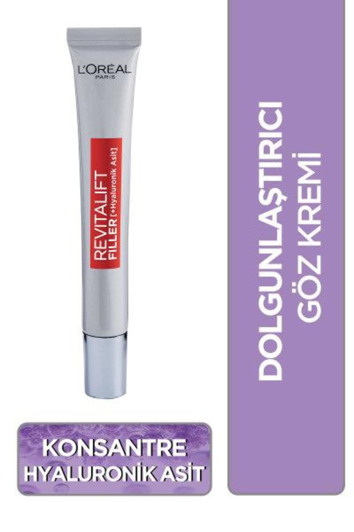 L'Oreal Paris Revitalift Filler Dolgunlaştırıcı Yaşlanma Karşıtı Göz Bakım Kremi 15ml -Hyaluronik Asit