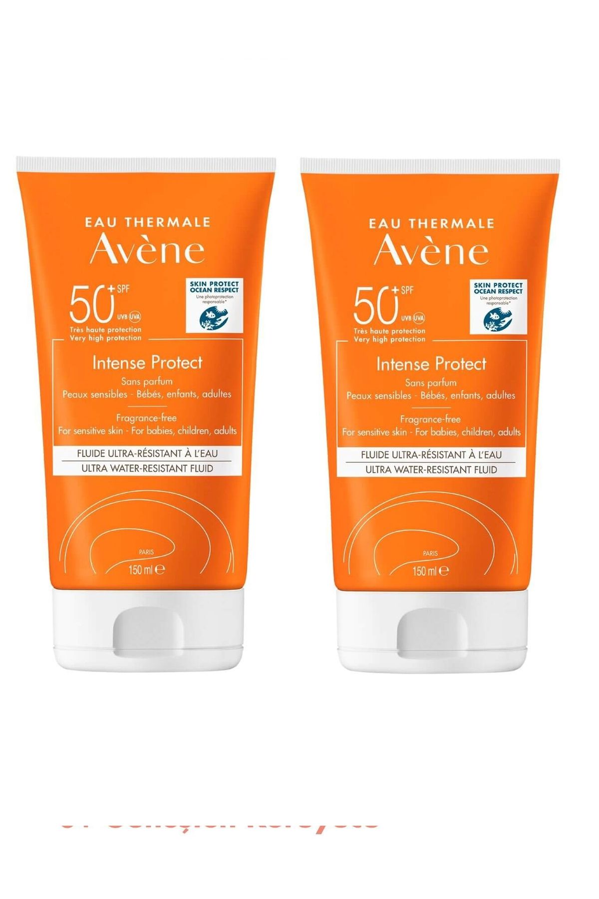 Avene İntense Protect Bebek,Çocuk ve Yetişkin Kullanımına Uygun SPF 50+Güneşten Koruyucu 150 ml 2'Lİ