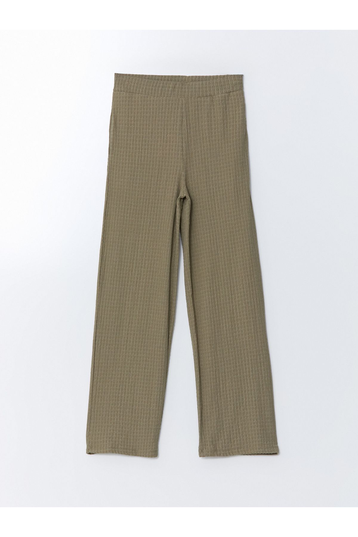 LC Waikiki-Pantaloni de damă texturați cu talie elastică 5