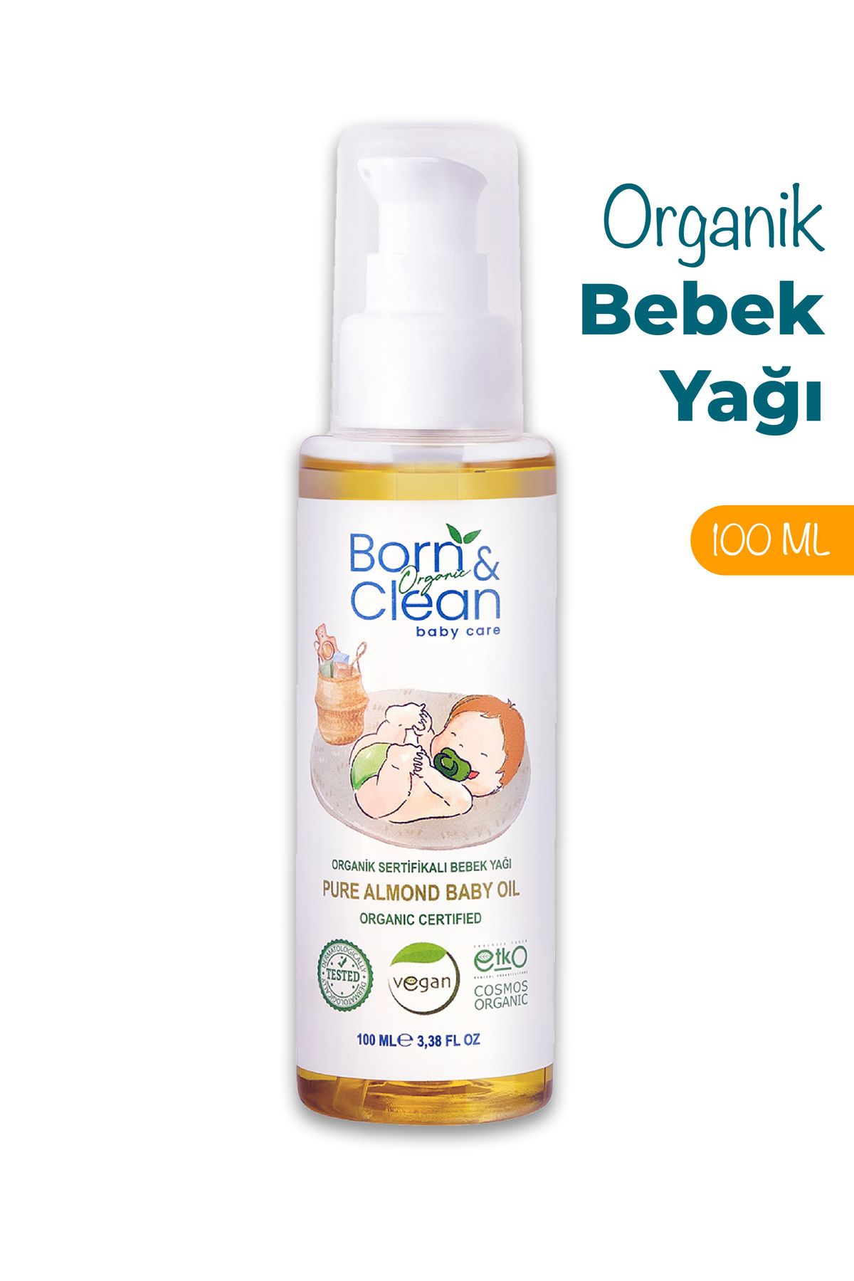 Born and Clean Baby Care Organik Bebek Yağı 100 ml %100 Doğal