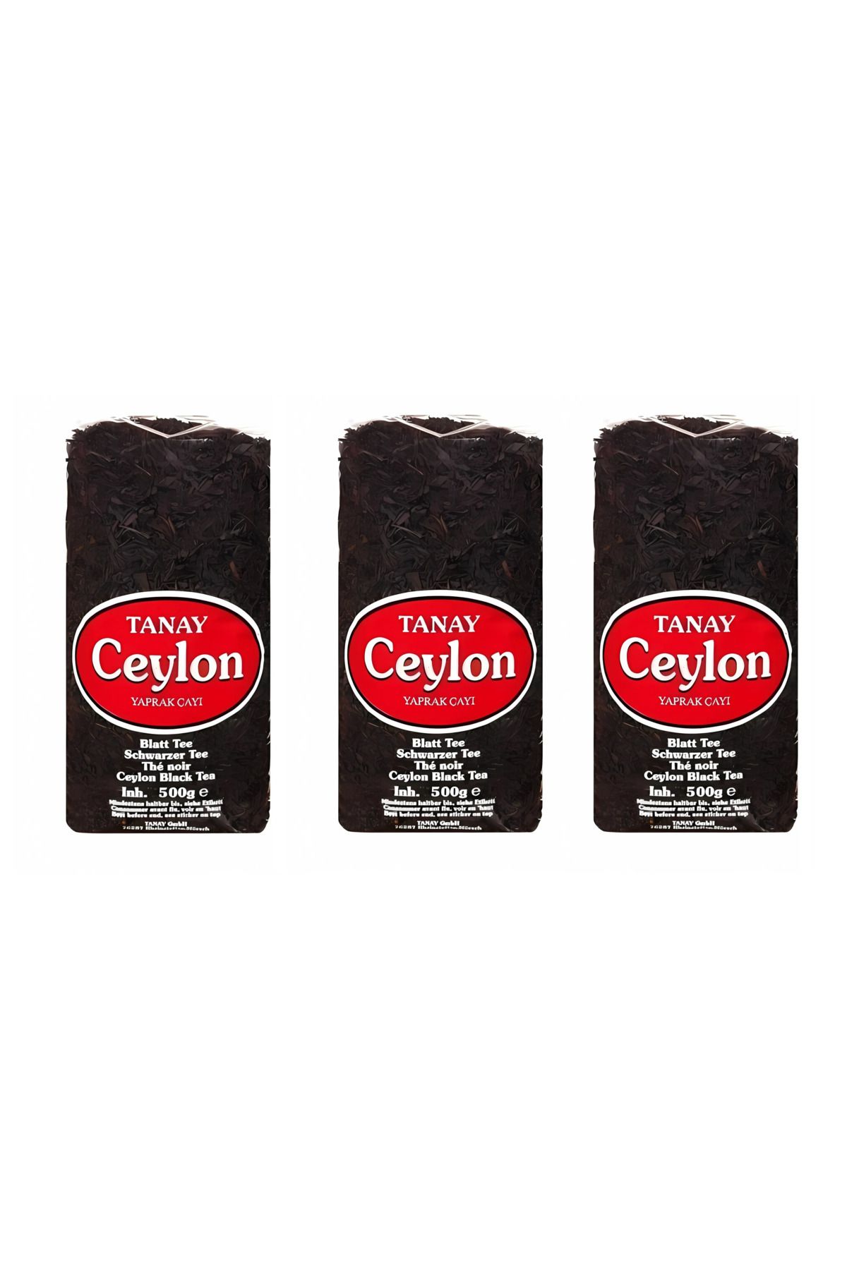 Tanay Ceylon Ithal Yaprak Seylan Çayı Kaçak Çay 3 adet 500 gr