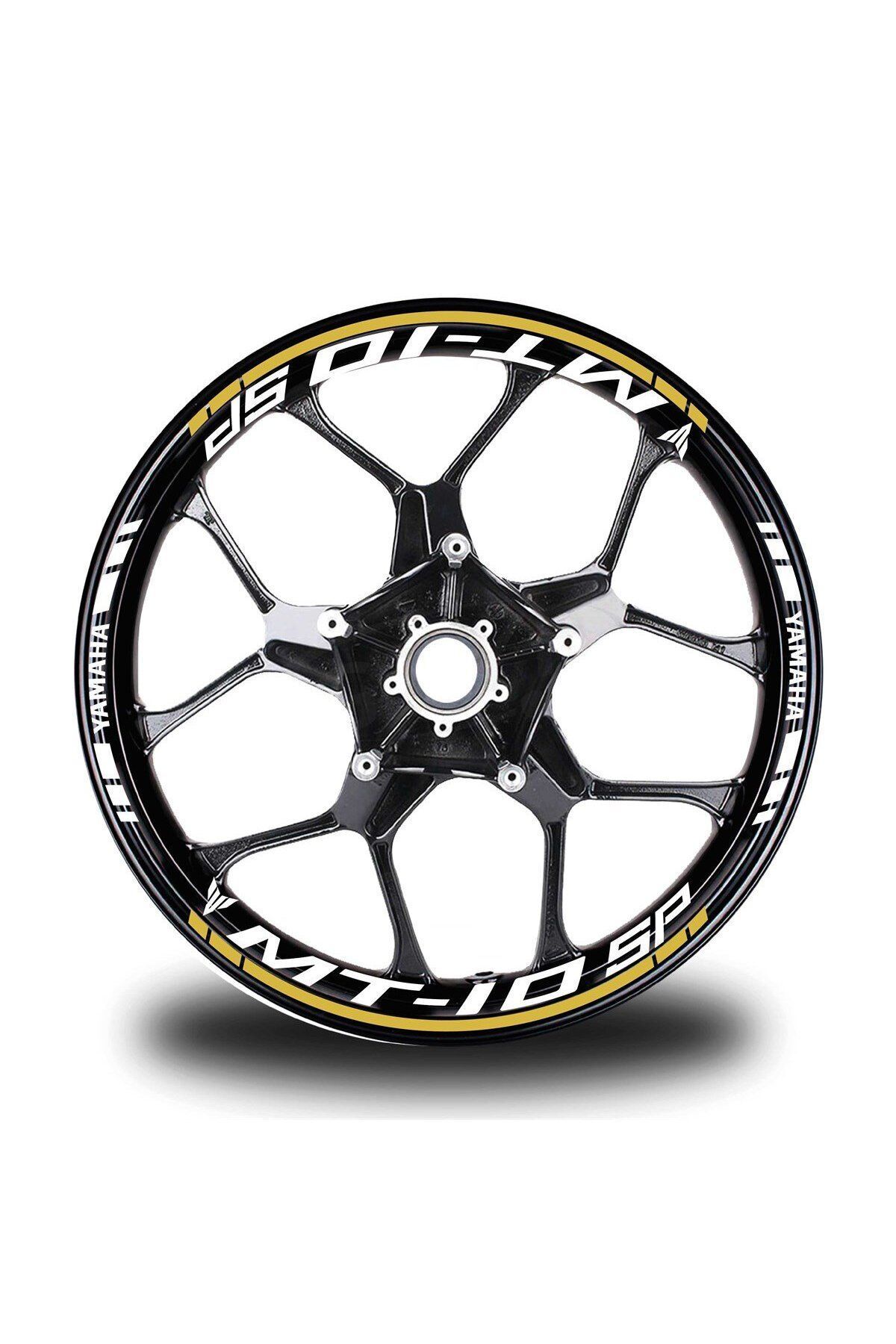 MLH STORE Koyu Sarı Yamaha MT 10 SP Jant Sticker Etiket