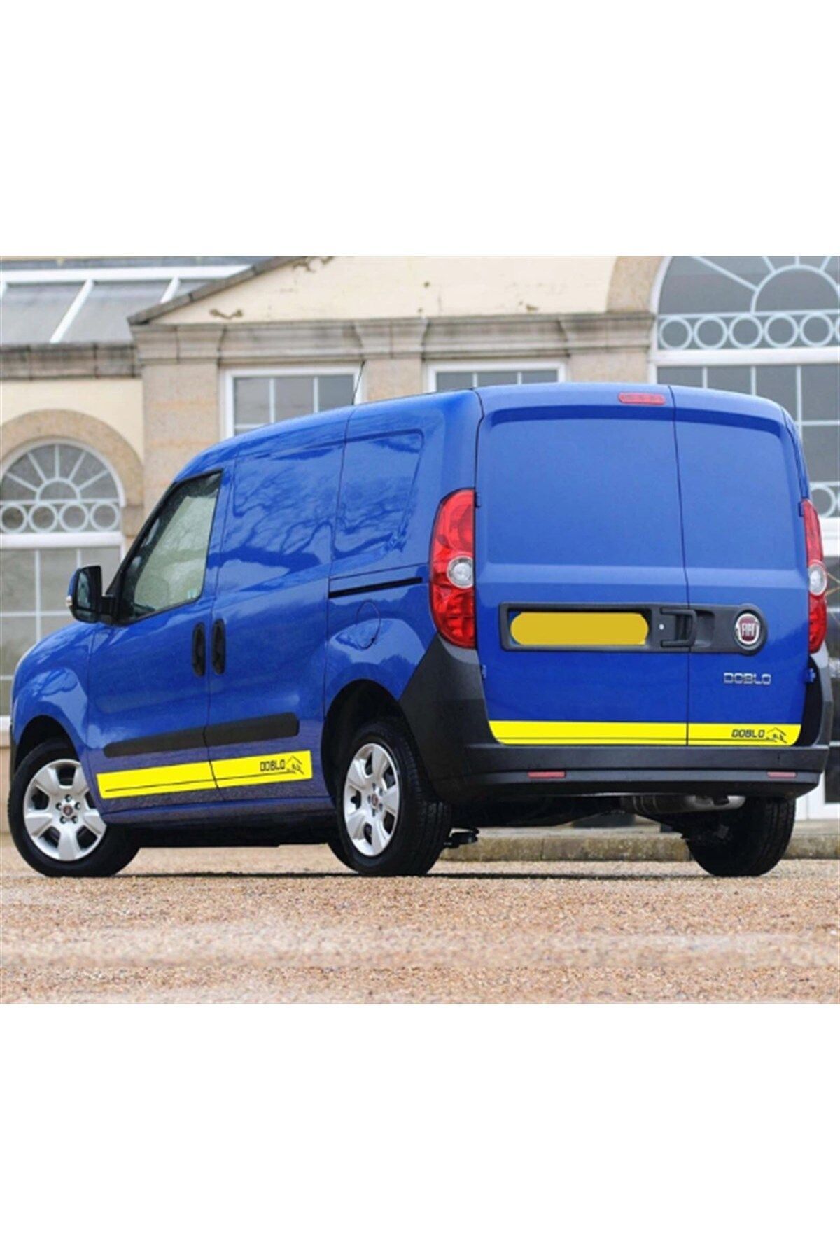 Kendorf Fiat Doblo Ön Yan Kapı ve Arka Kapı Şerit Sticker Etiket Modeli