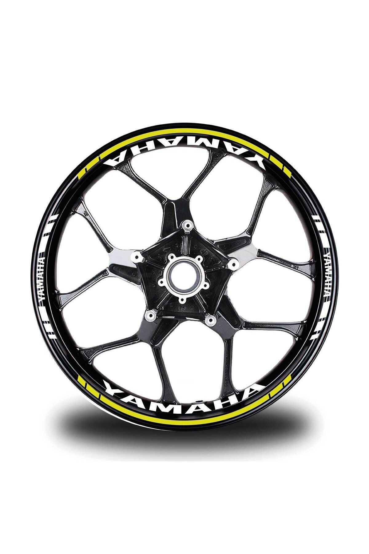 MLH STORE Neon Sarı Yamaha Takım Jant Sticker Etiket