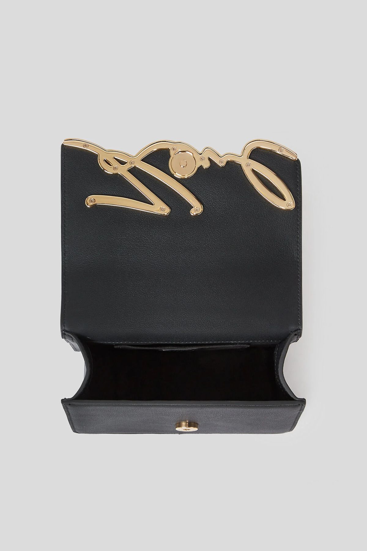 Karl Lagerfeld-Schwarze Damen-Umhängetasche aus Leder, 19 x 12,5 x 8,5 cm, 235 W 3062997 3