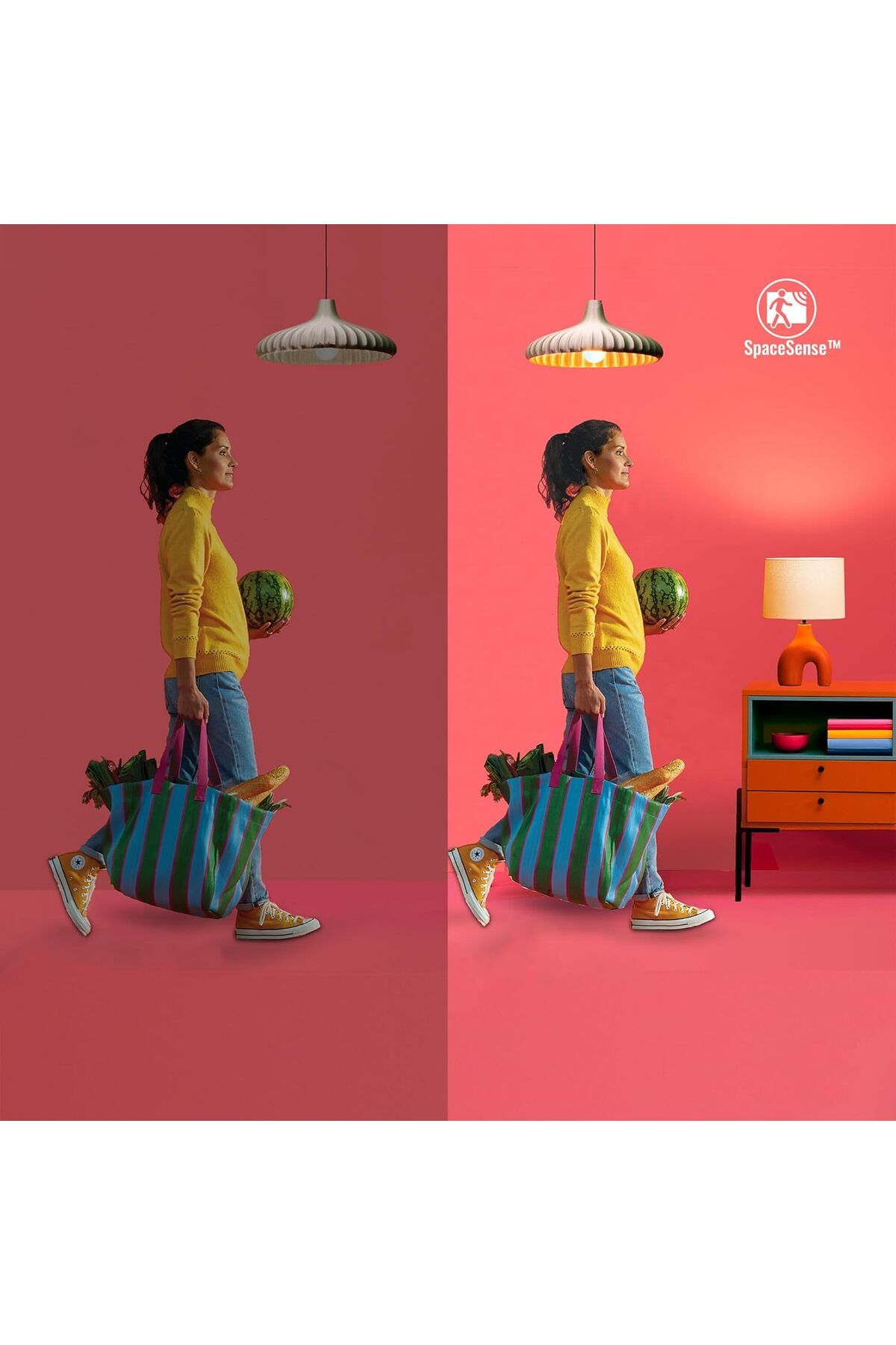 Wiz-Smart Wifi Frosted Drop Light Bulb, 60W E27, 2 Pieces, Spacesense Technology, Voice Control 3