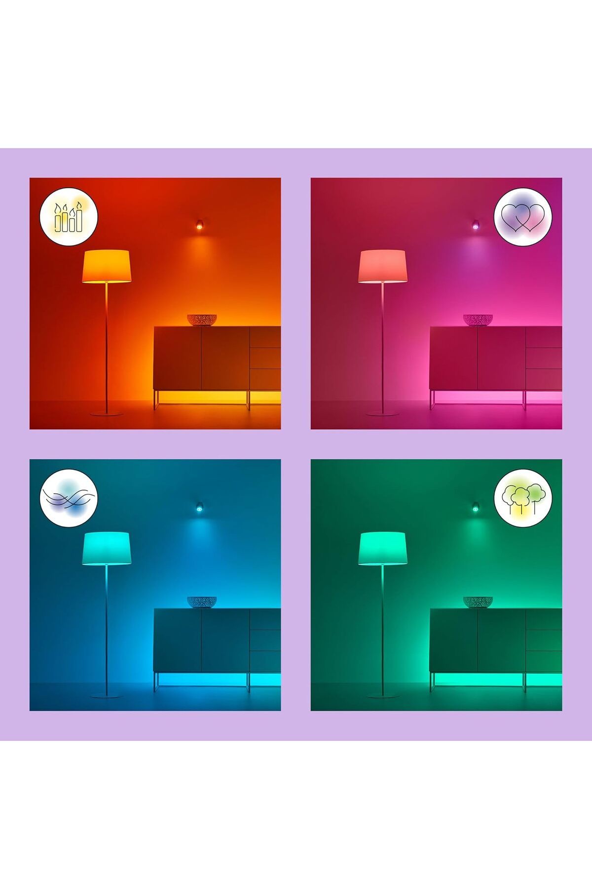 Wiz-Smart Wifi Frosted Drop Light Bulb, 60W E27, 2 Pieces, Spacesense Technology, Voice Control 2