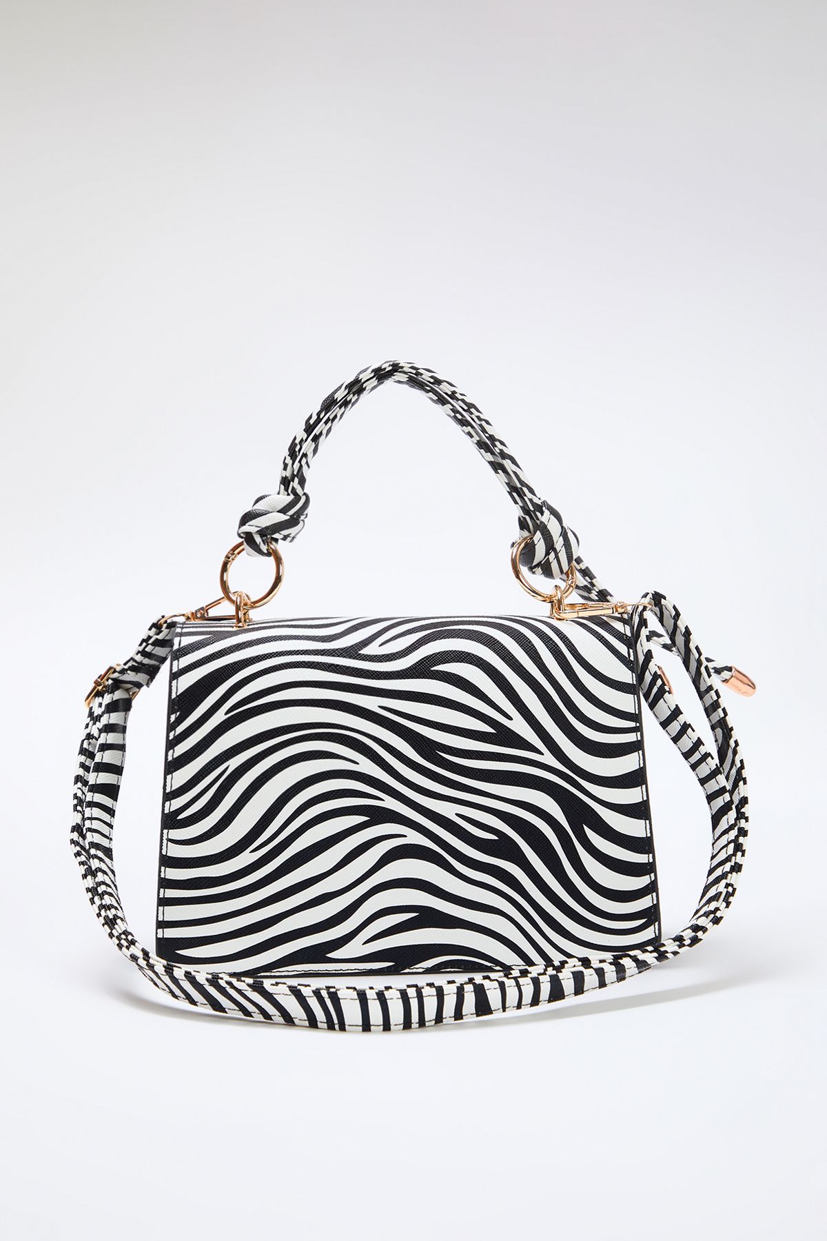 TRENDYOL SHOES-Multi Color Zebra Pattern Cross Strap Mini City Shoulder Bag Takss25Oc00007 5