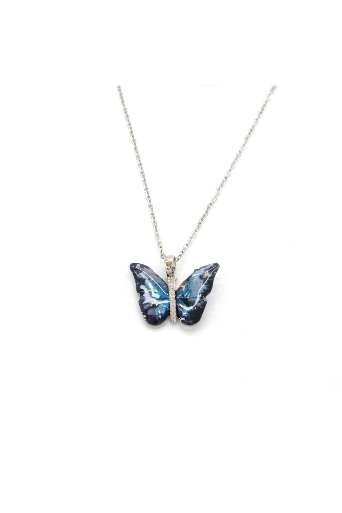 FerizZ-Butterfly Model Steel Necklace - Women's Kly-619 1