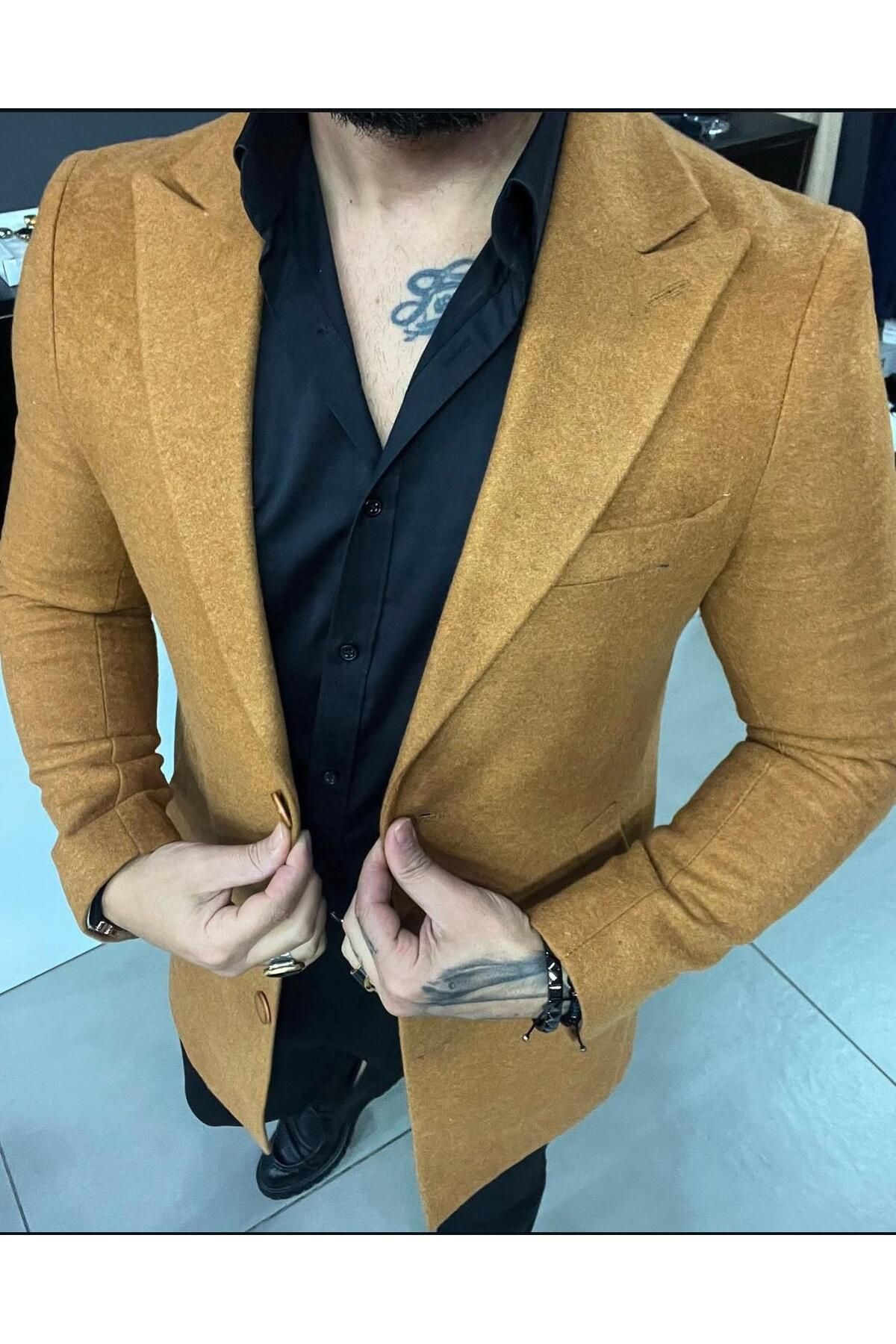 mkstoreluxury Slim Fit Kaşe Ceket Kaban