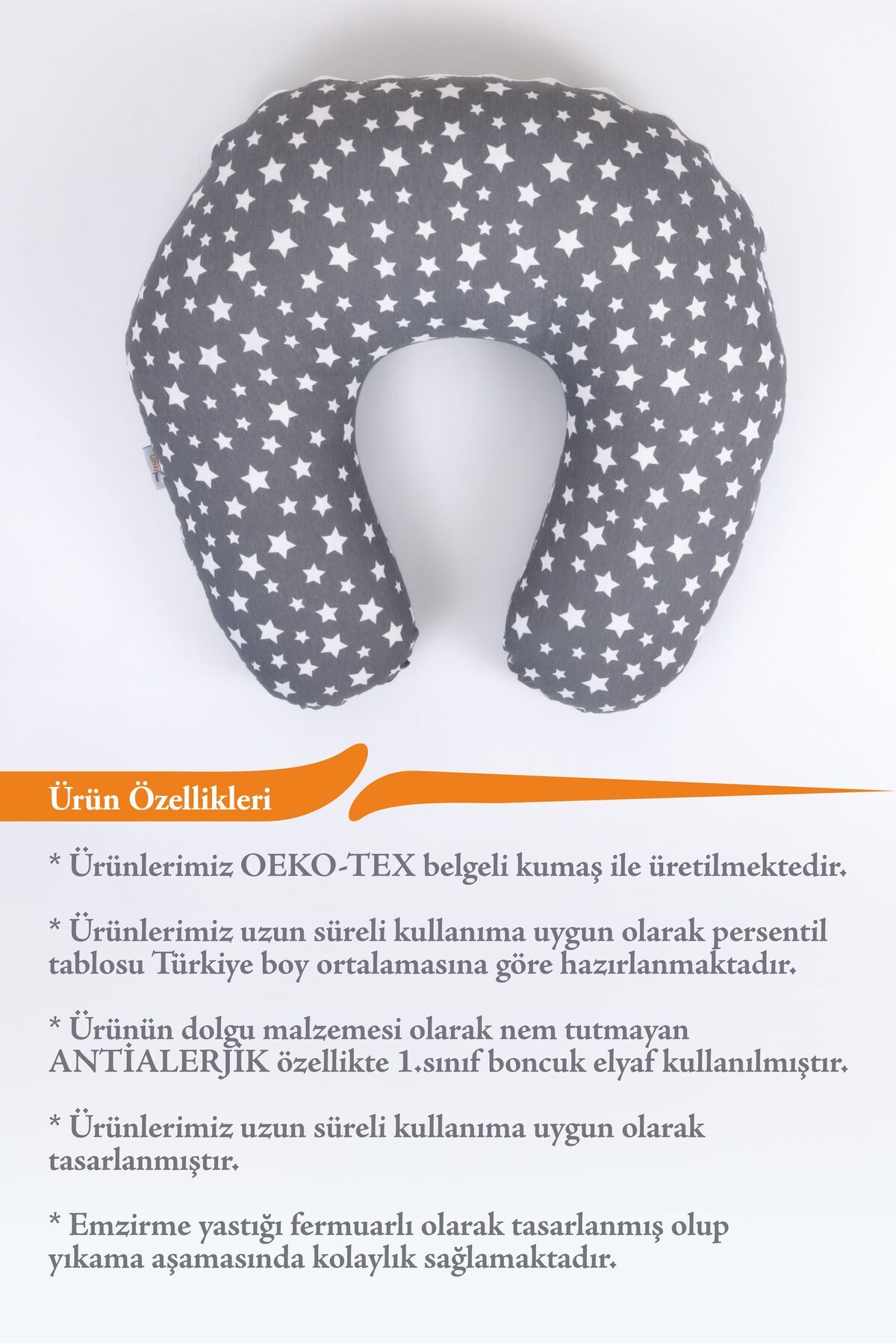 Umaybebek Emzirme Yastığı Minderi, Pamuk Kumaş - Dolgulu Yastık 60x60 Cm fotoğrafı 3 (önizleme)