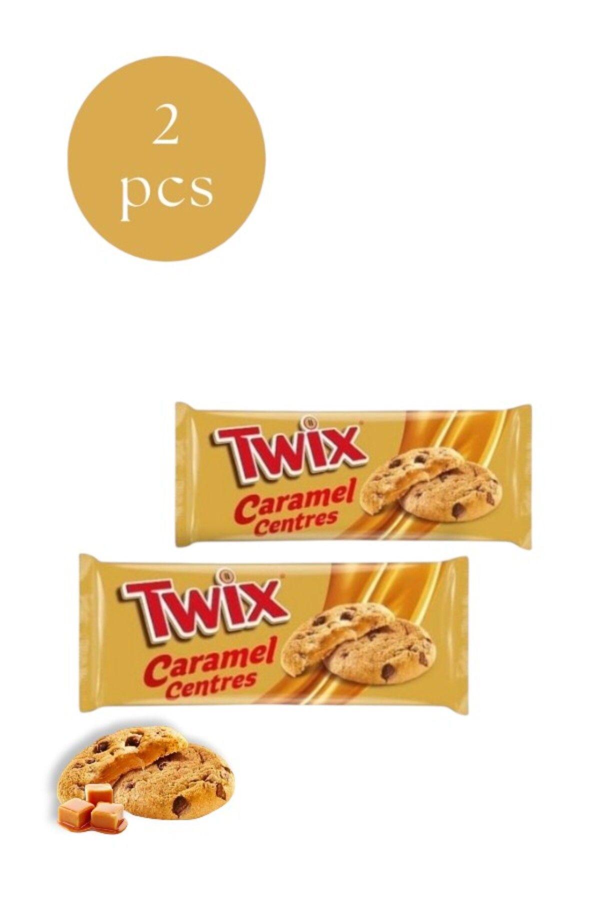 Twix Karamel Dolgulu ve Sütlü Parçacıklı Kurabiye 144 Gr x 2 Adet