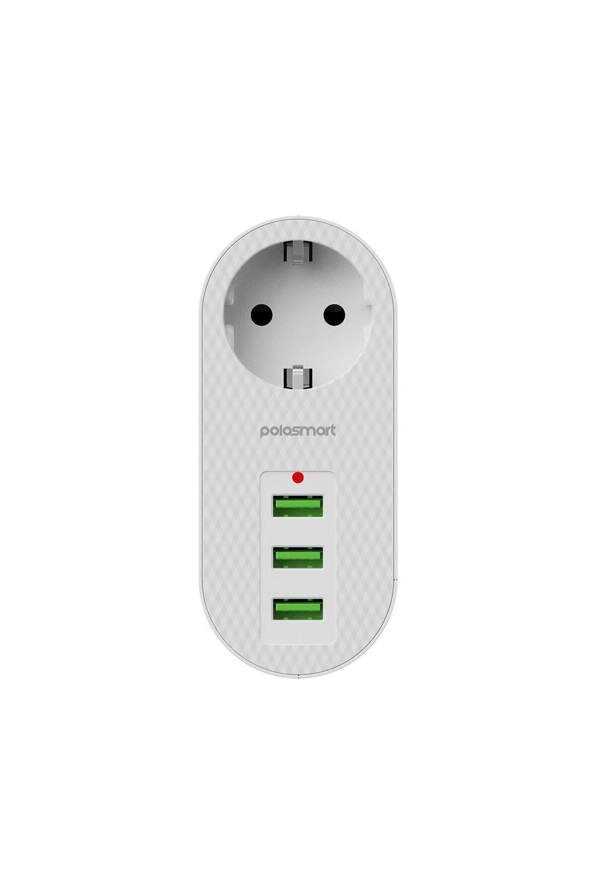ERC MP11 3 Usb'li Termal Akım Korumalı Priz - Beyaz