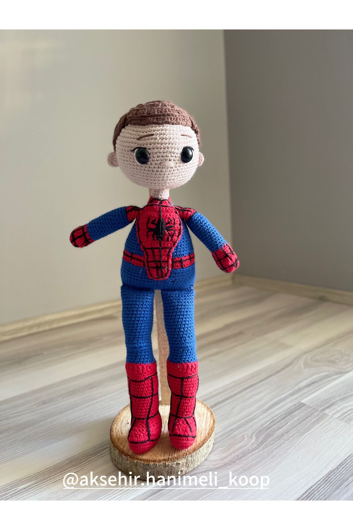 NATURAL BY HANDS Amigurumi Süper Kahraman Spiderman Oyun Arkadaşı & Uyku Arkadaşı