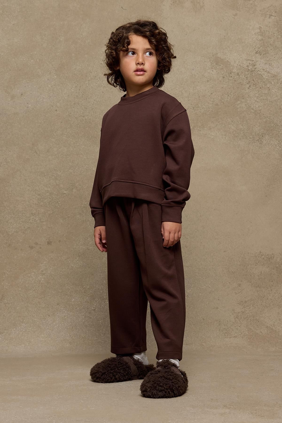 Fahhar Kids Costum Plisat Maro Moale Modal Unisex - 6–7 years