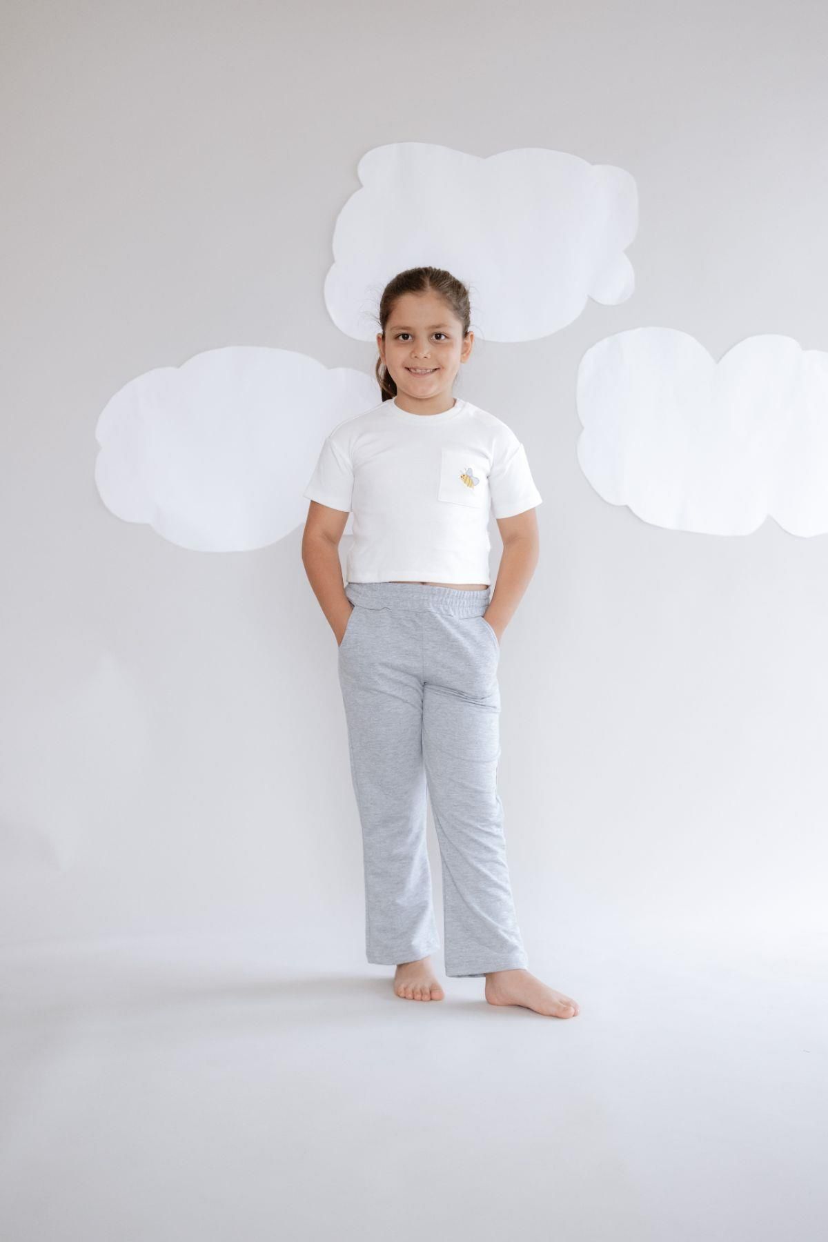 C&City-Girl's Gray Spanish Leg Sweatpants - 761 5