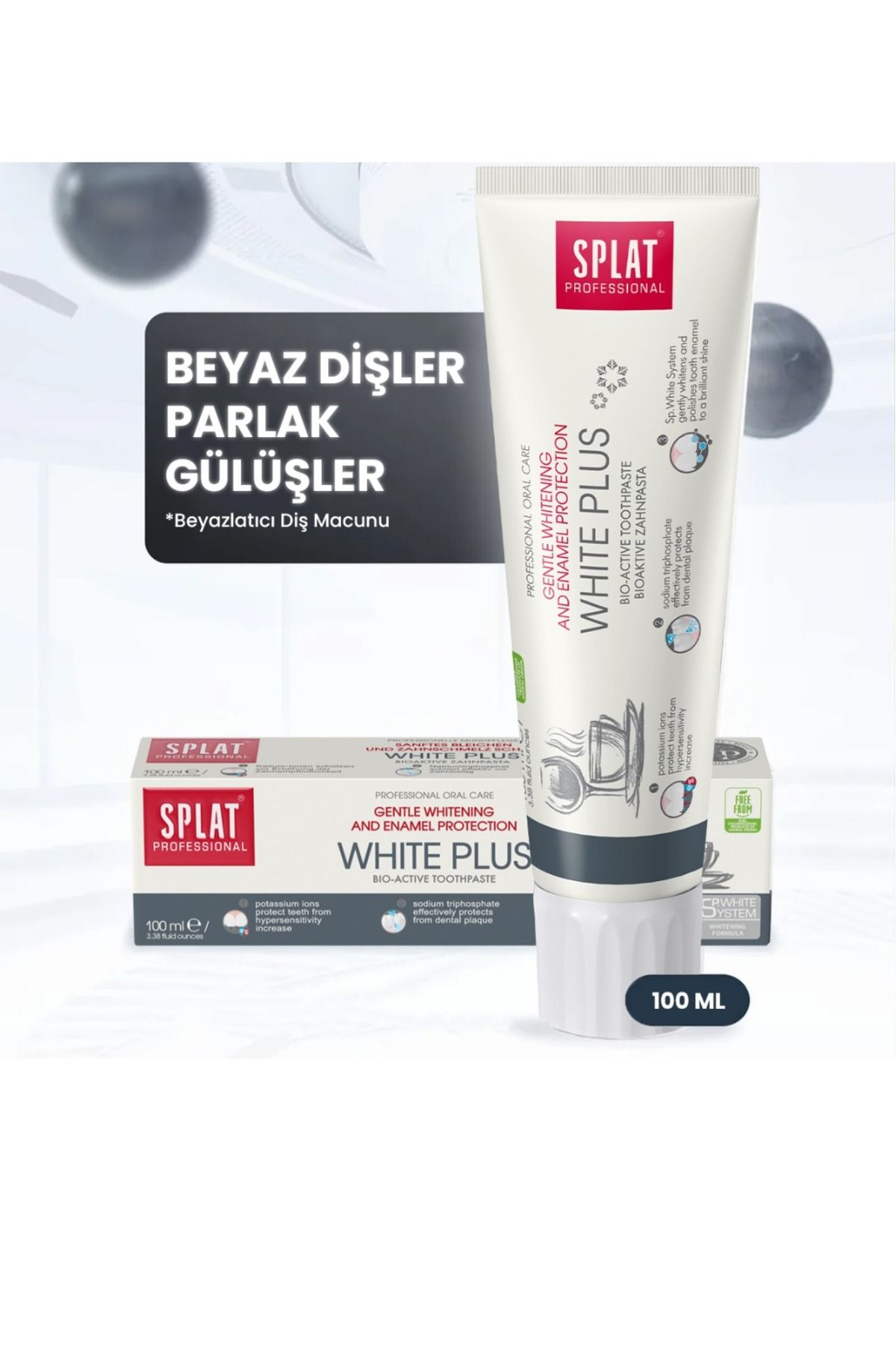 Splat White Plus Diş Macunu 100 Ml-2 Adet