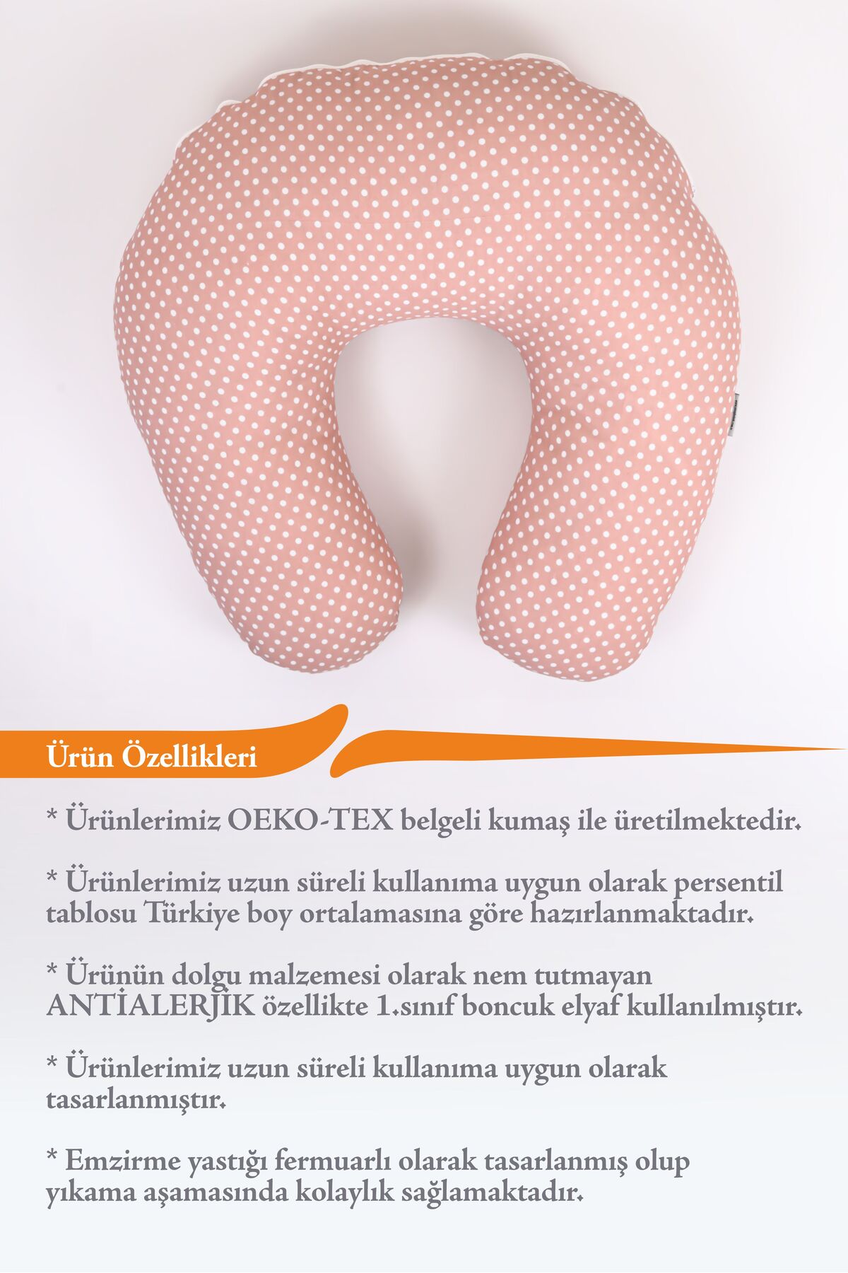 Umaybebek Emzirme Yastığı Minderi, Pamuk Kumaş - Dolgulu Yastık 60x60 Cm fotoğrafı 3 (önizleme)