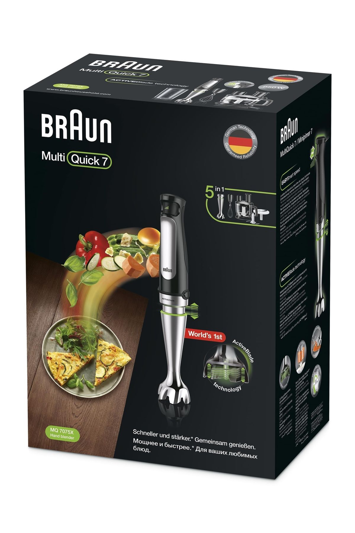 Braun Multiquick 7 Seri Siyah Activeblade Technology Blender Seti 1000watt