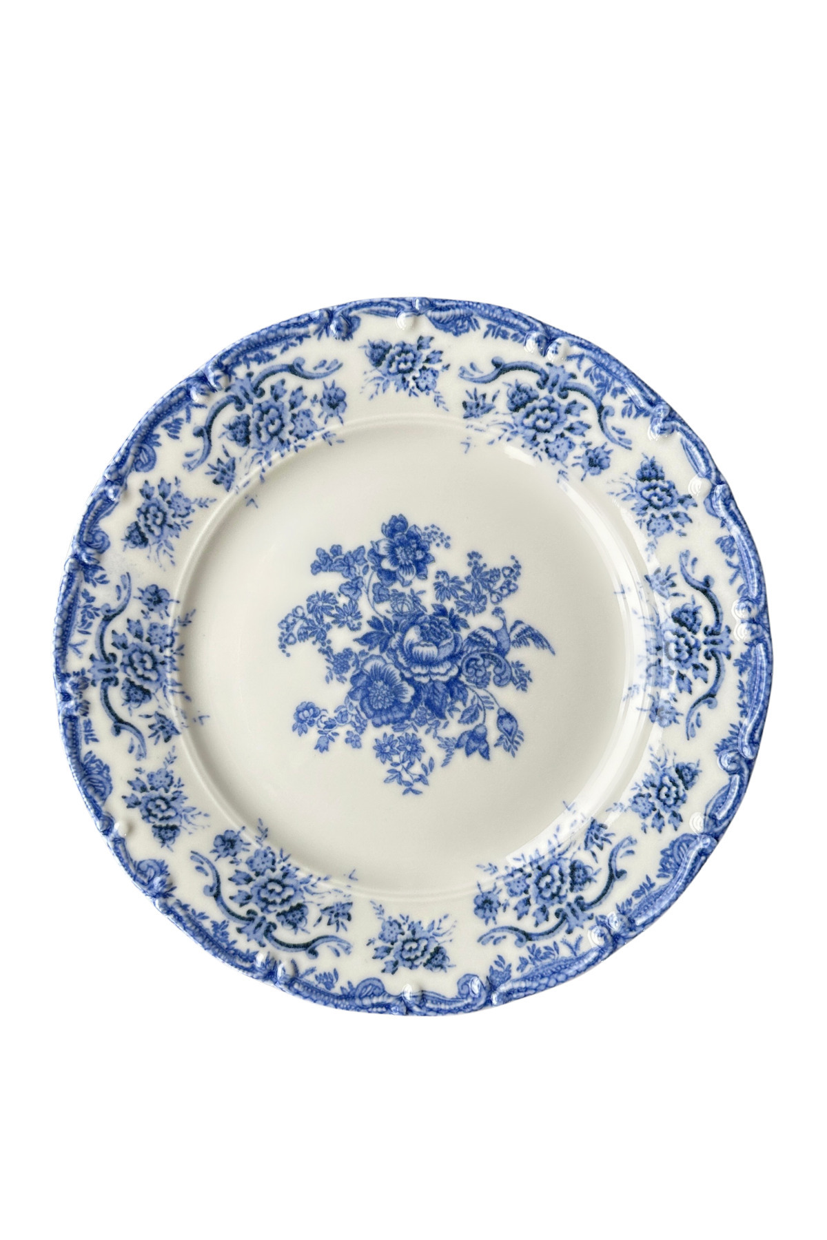 porselenden-Antique Baby Blue Premium Porcelain Serving Set for 6 People - Blue Floral 3