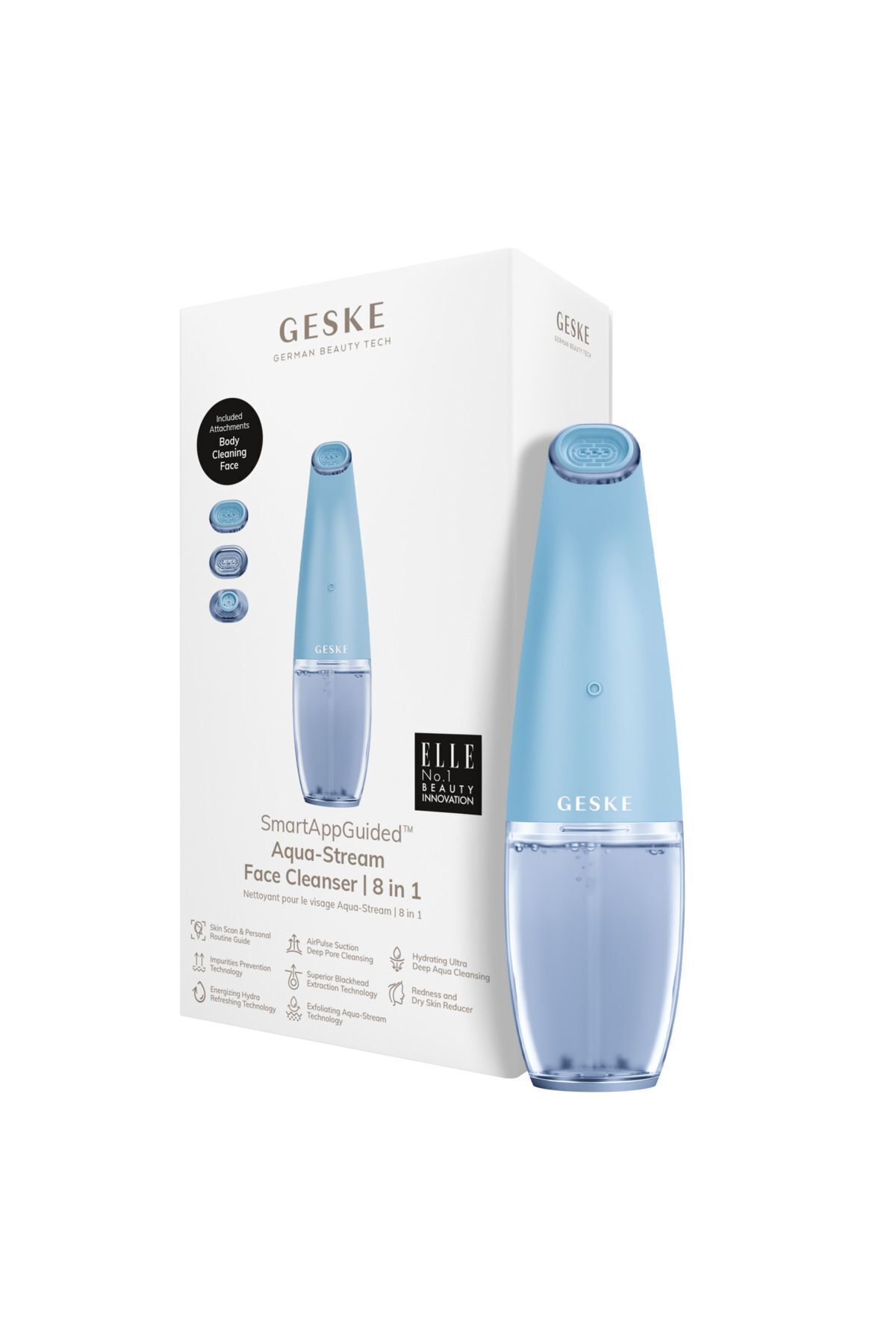 Geske Aqua-stream Çift Başlıklı Derinlemesine Etkili Yüz Temizleme Cihazı | Aqua-stream Face Cleanser